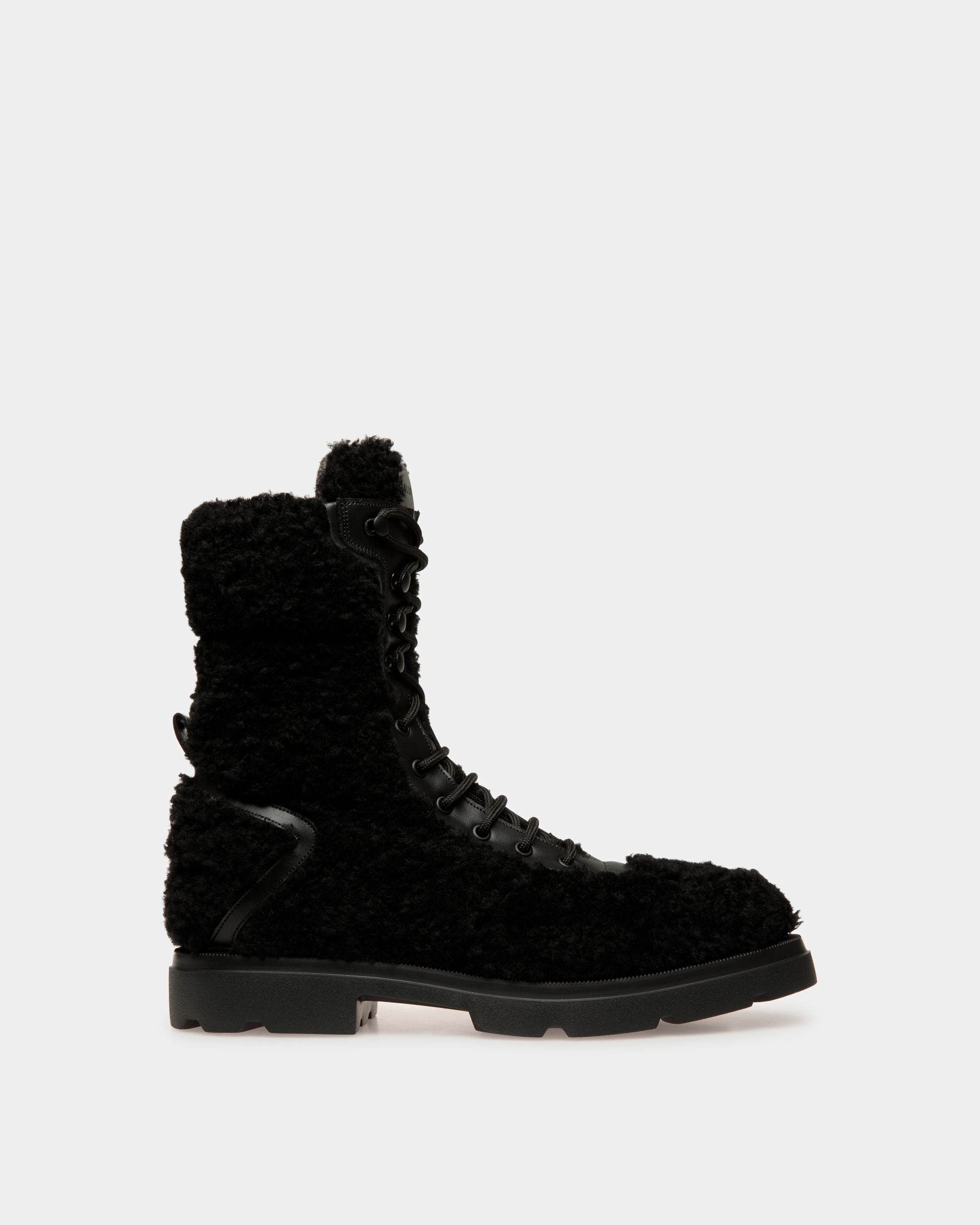 Zendi | Men's Boots | Black Faux Fur | Bally | Still Life Side