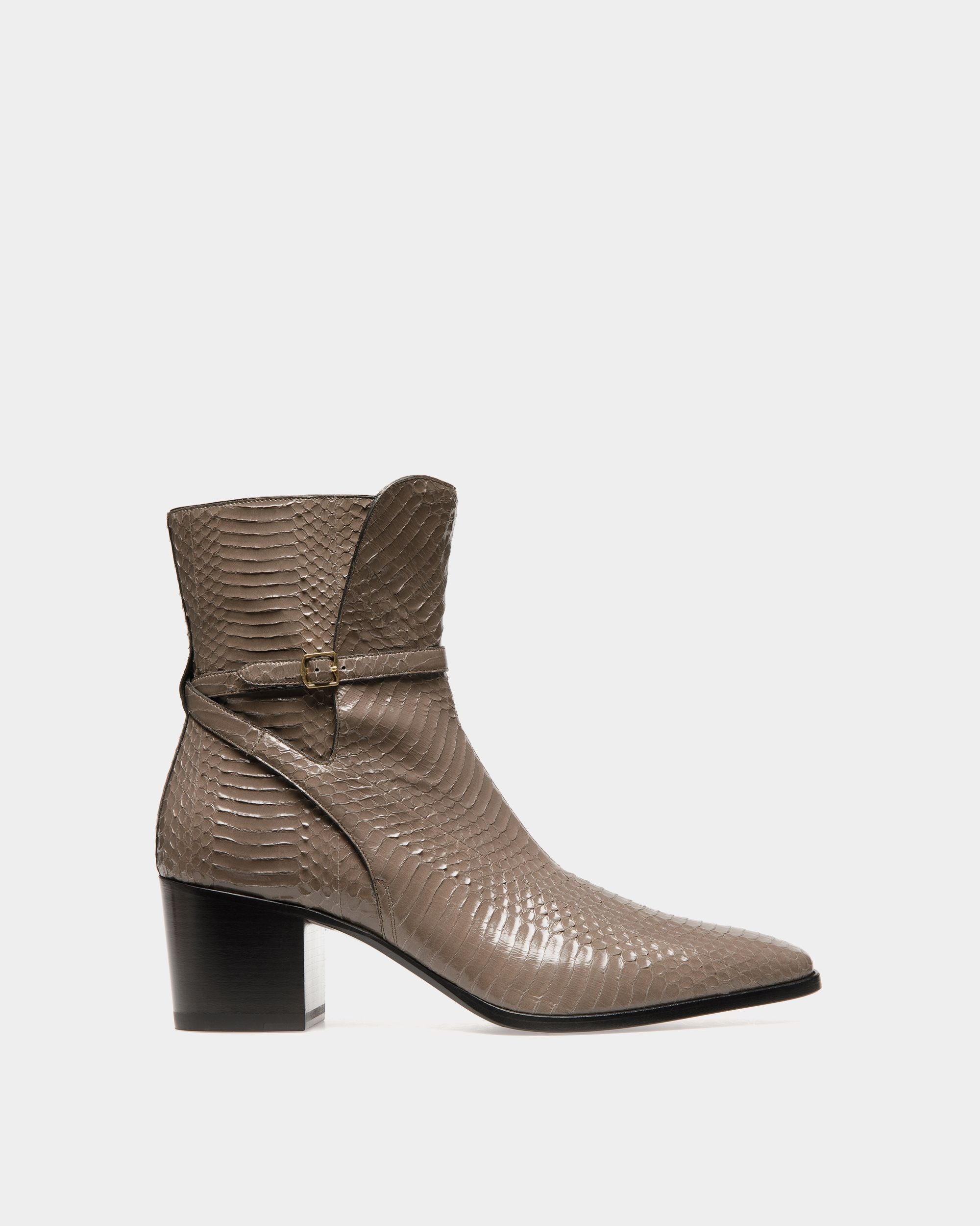 Men's Villy Boots In Grey Leather | Bally | Still Life Side