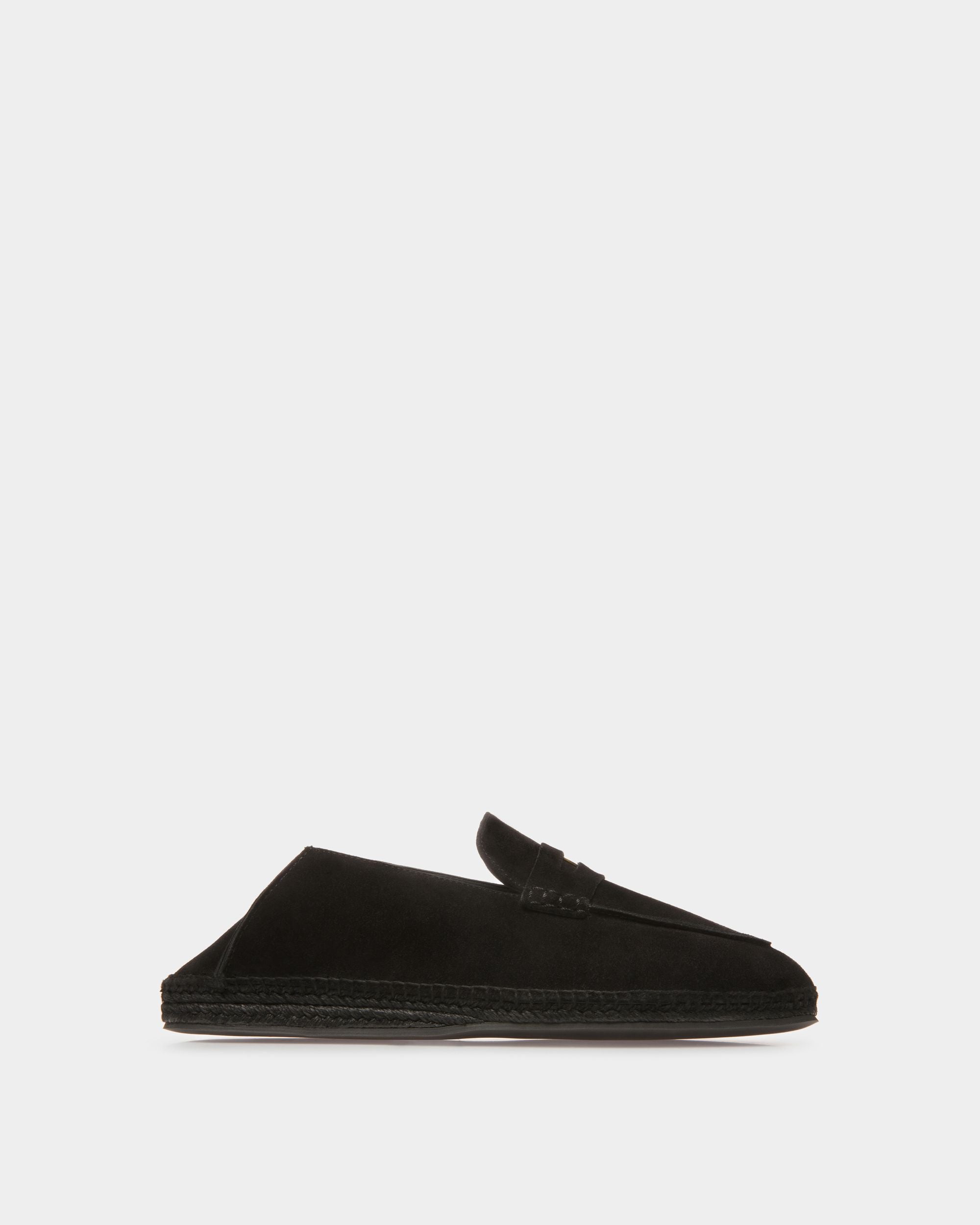 Kolby | Men's Espadrilles | Black Leather | Bally | Still Life Side