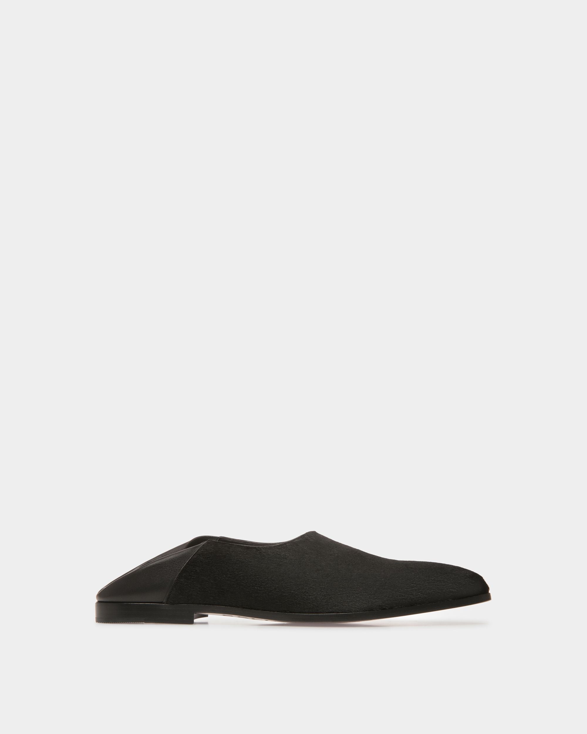 Valdior | Men's Loafers | Black Haircalf Leather | Bally | Still Life Side