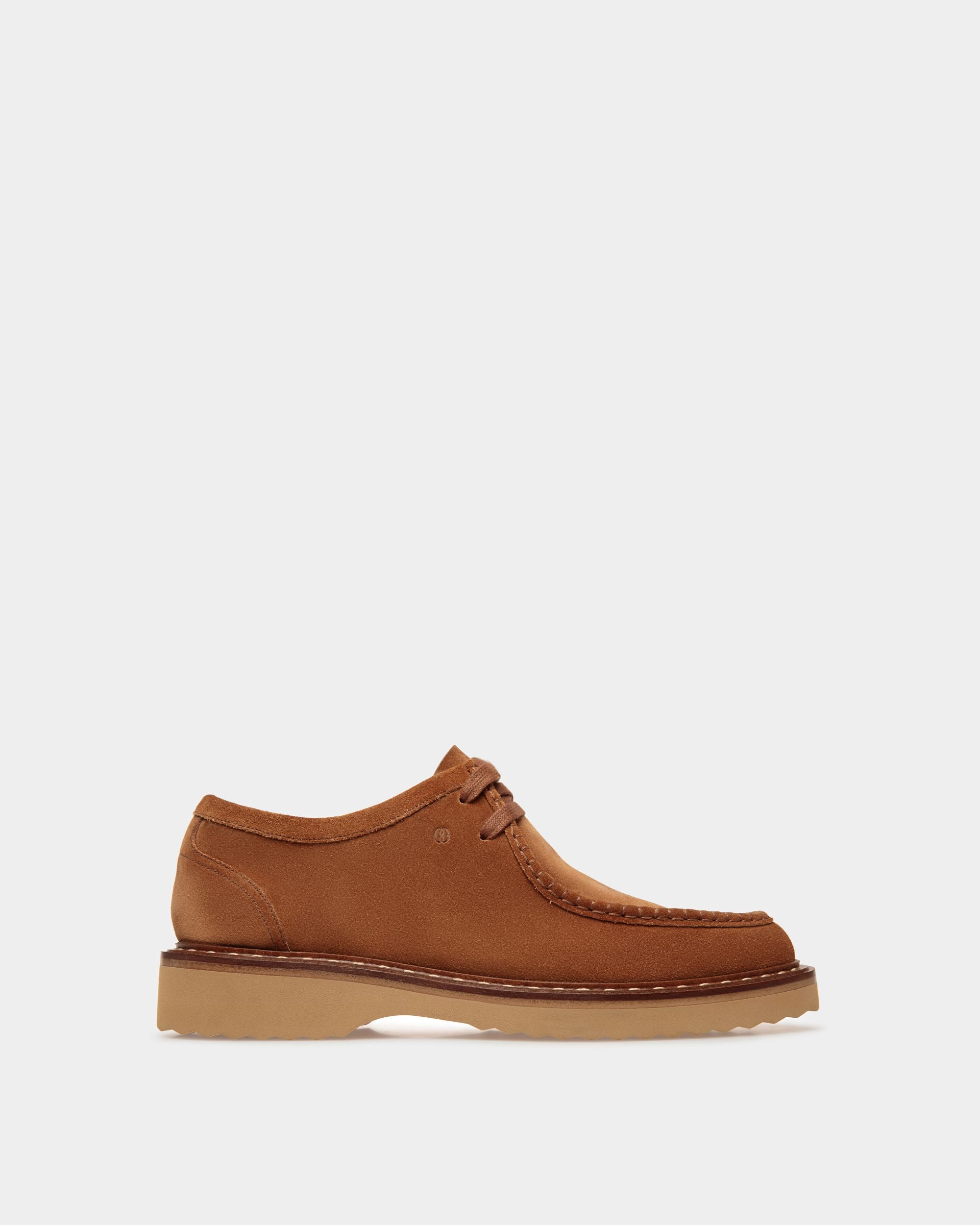 Neasden Derby Shoes | Men's Shoes | Light Brown Suede | Bally | Still Life Side