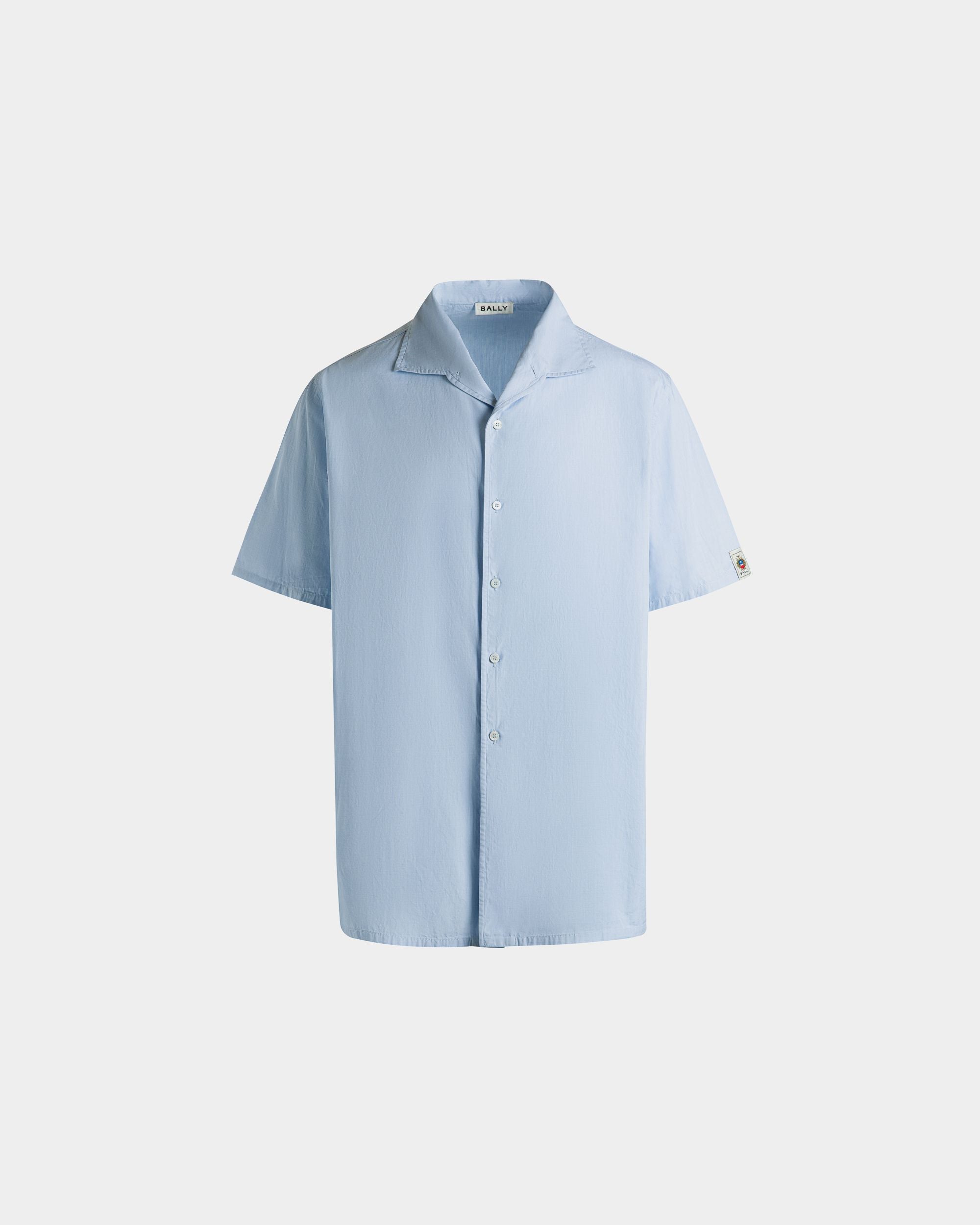 Men's Shirt in Light Blue Cotton | Bally | Still Life Front