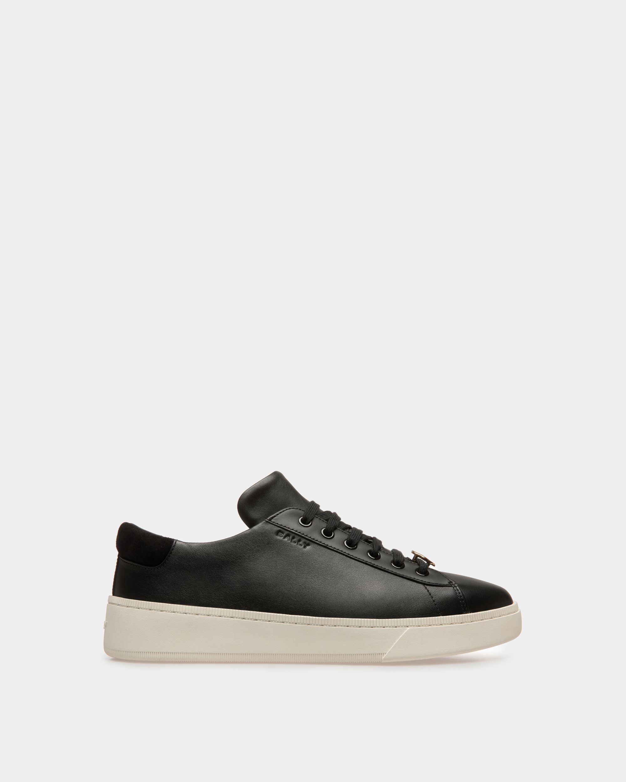 Ryver | Men's Sneakers | Black And White Leather | Bally | Still Life Side