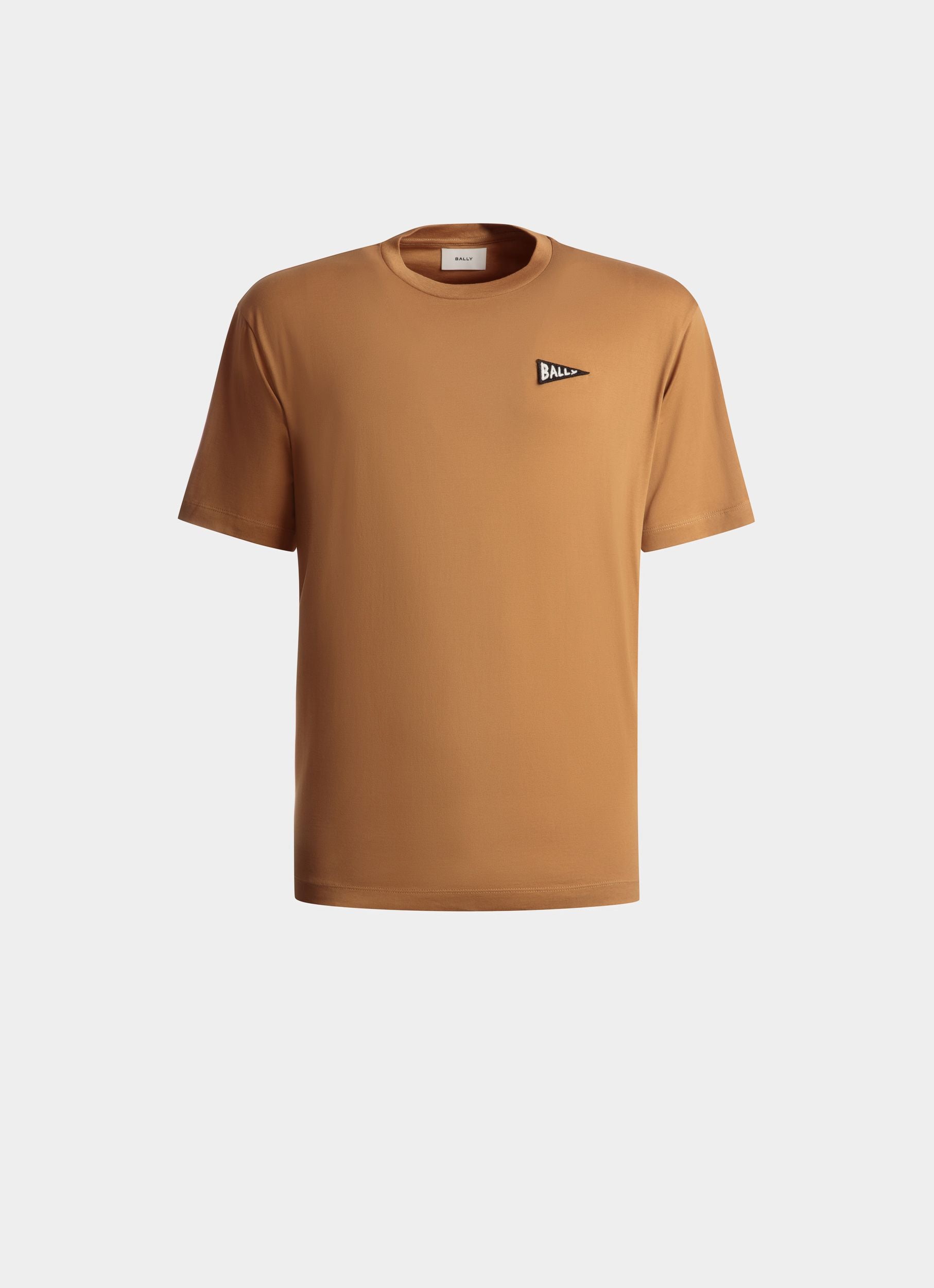 T-shirt | Men's Clothing | Light Brown Cotton Fabric | Bally | Still Life Front