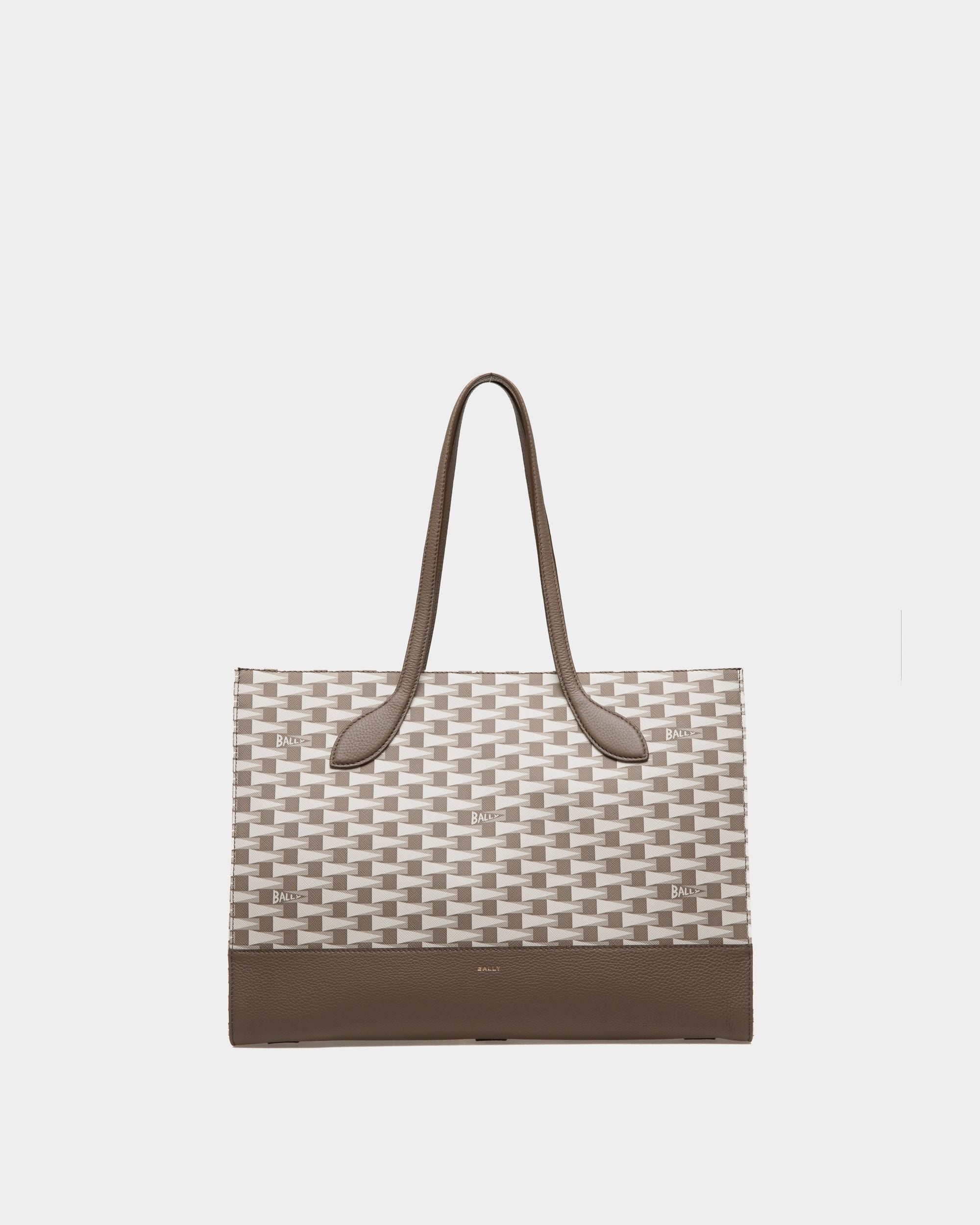 Pennant | Women's Tote Bag in Beige TPU | Bally | Still Life Front