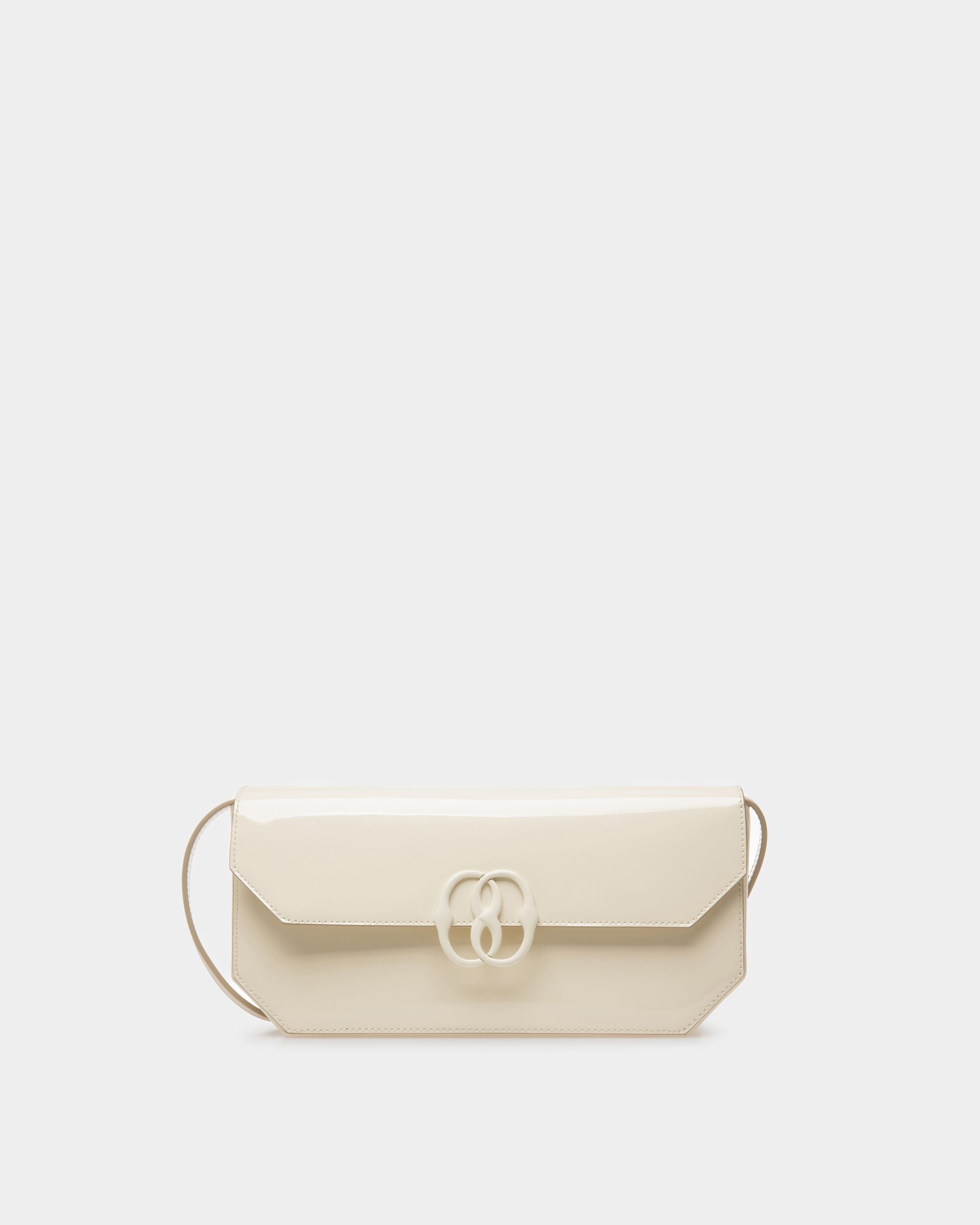 Emblem Folio | Women's Shoulder Bag | Bone Leather | Bally | Still Life Front