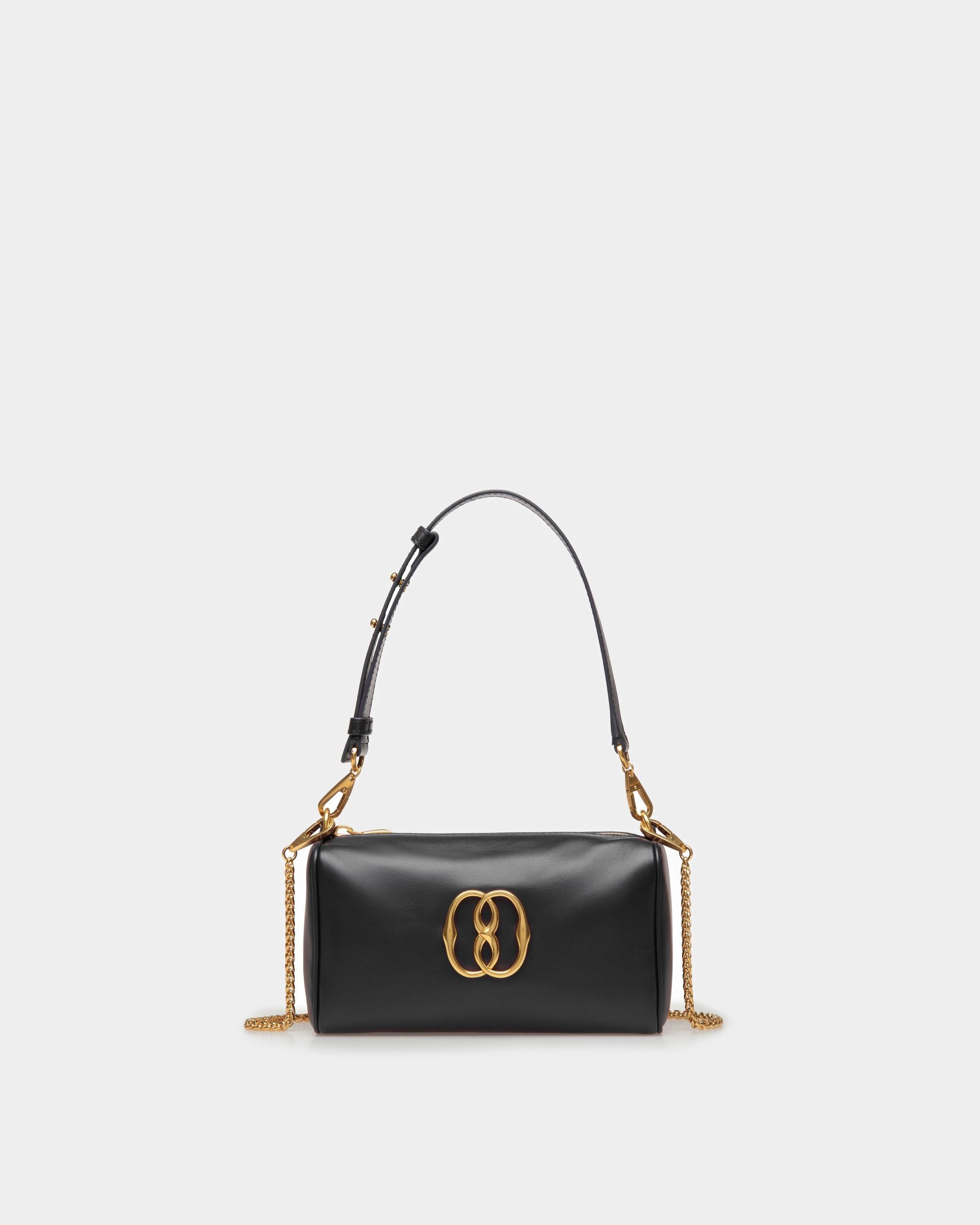 Emblem Rox Minibag | Women's Minibag | Black Leather | Bally | Still Life Front