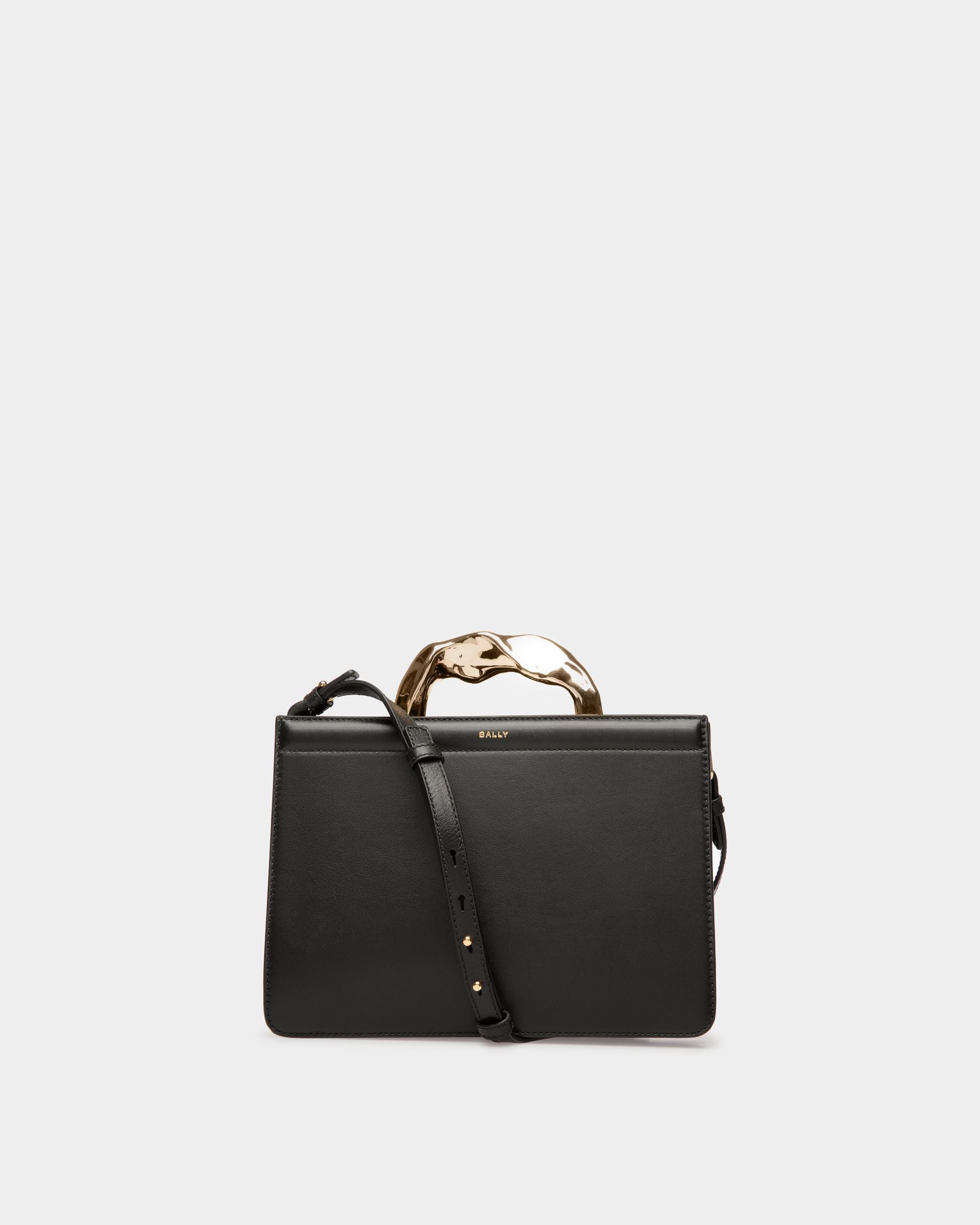 Baroque Femme Small | Women's Top Handle Purse | Black Leather | Bally | Still Life Front