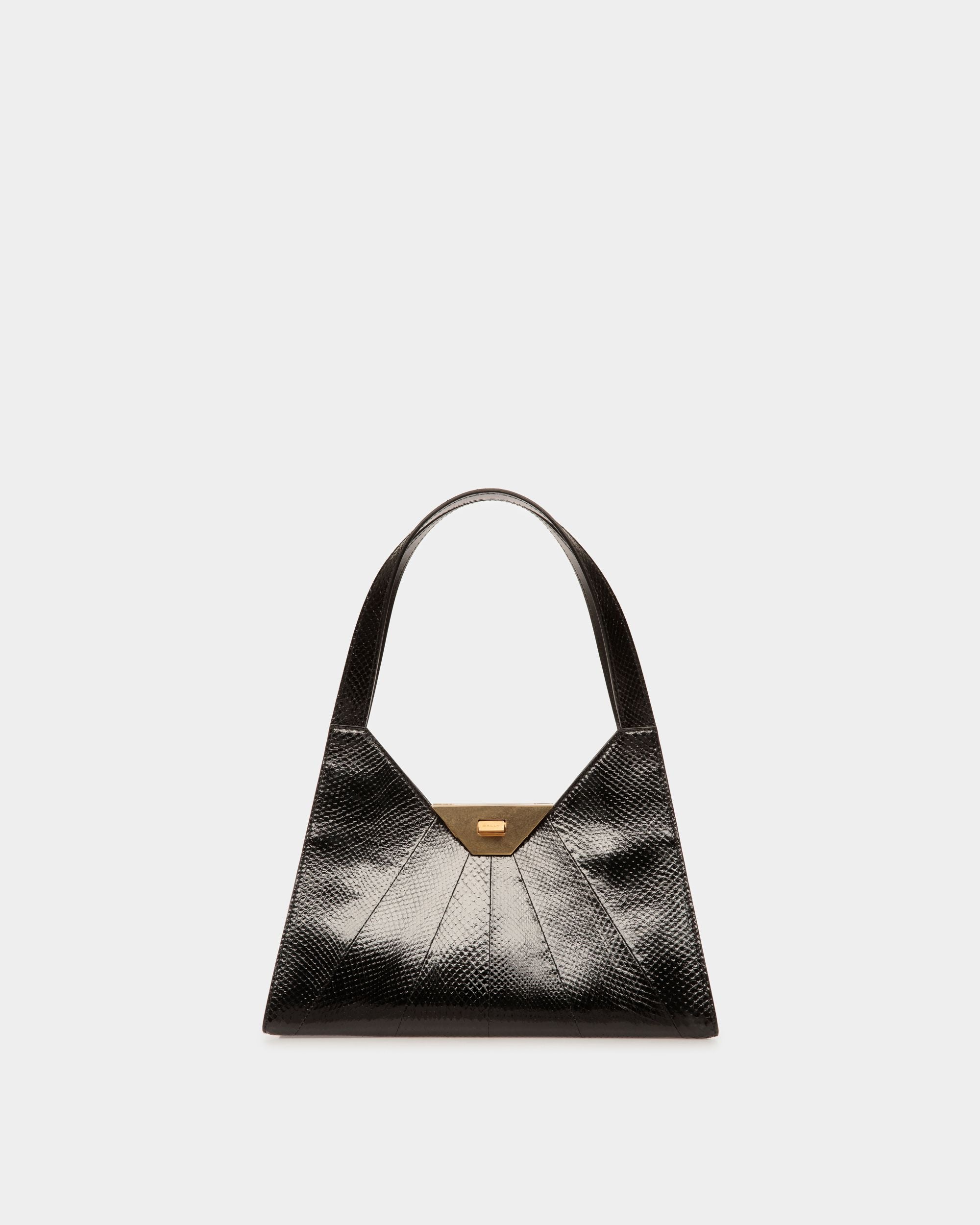 Tilt Shoulder Bag | Women's Bags | Black Leather | Bally | Still Life Front