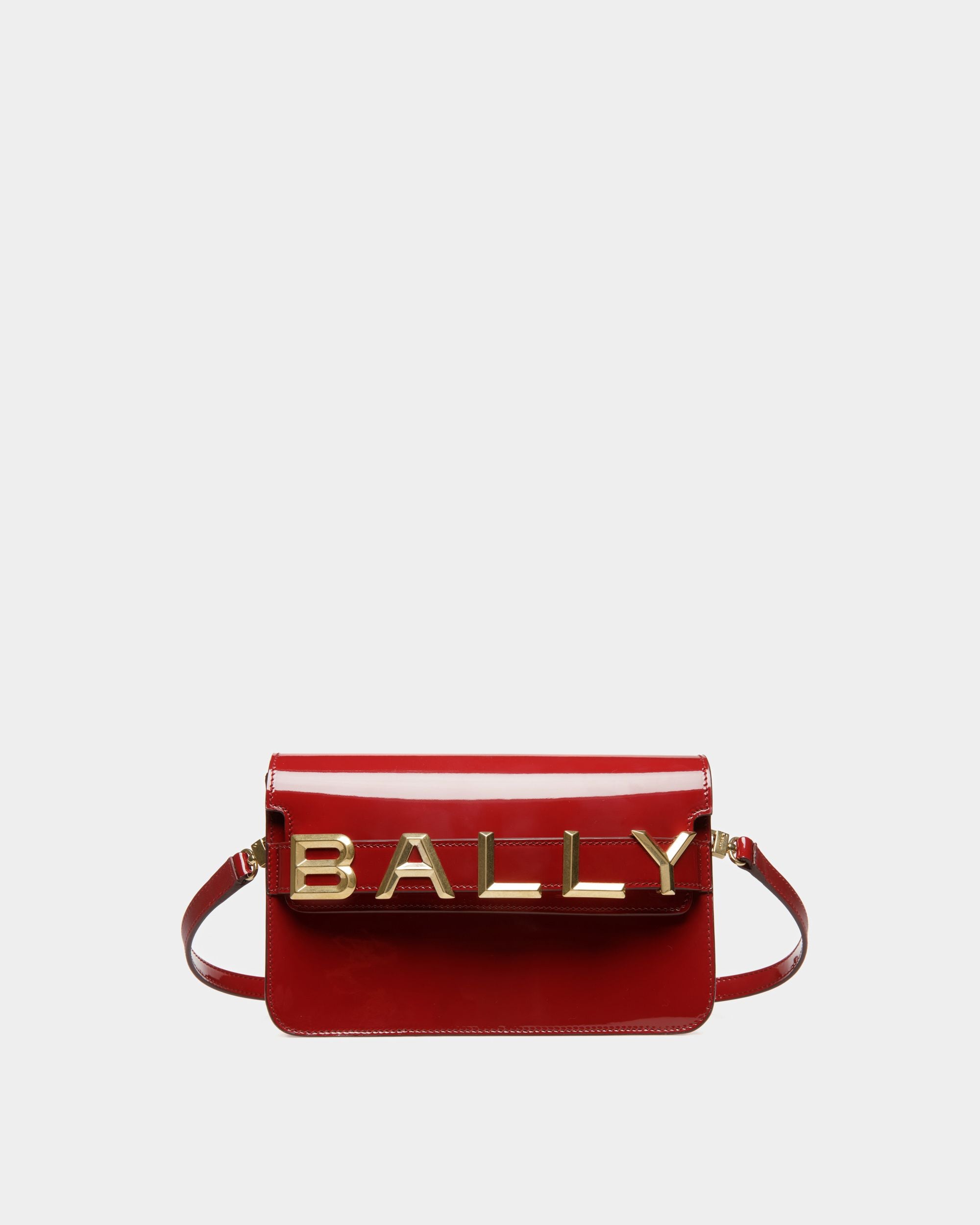 Logo Crossbody | Women's Crossbody | Deep Ruby Leather | Bally | Still Life Front