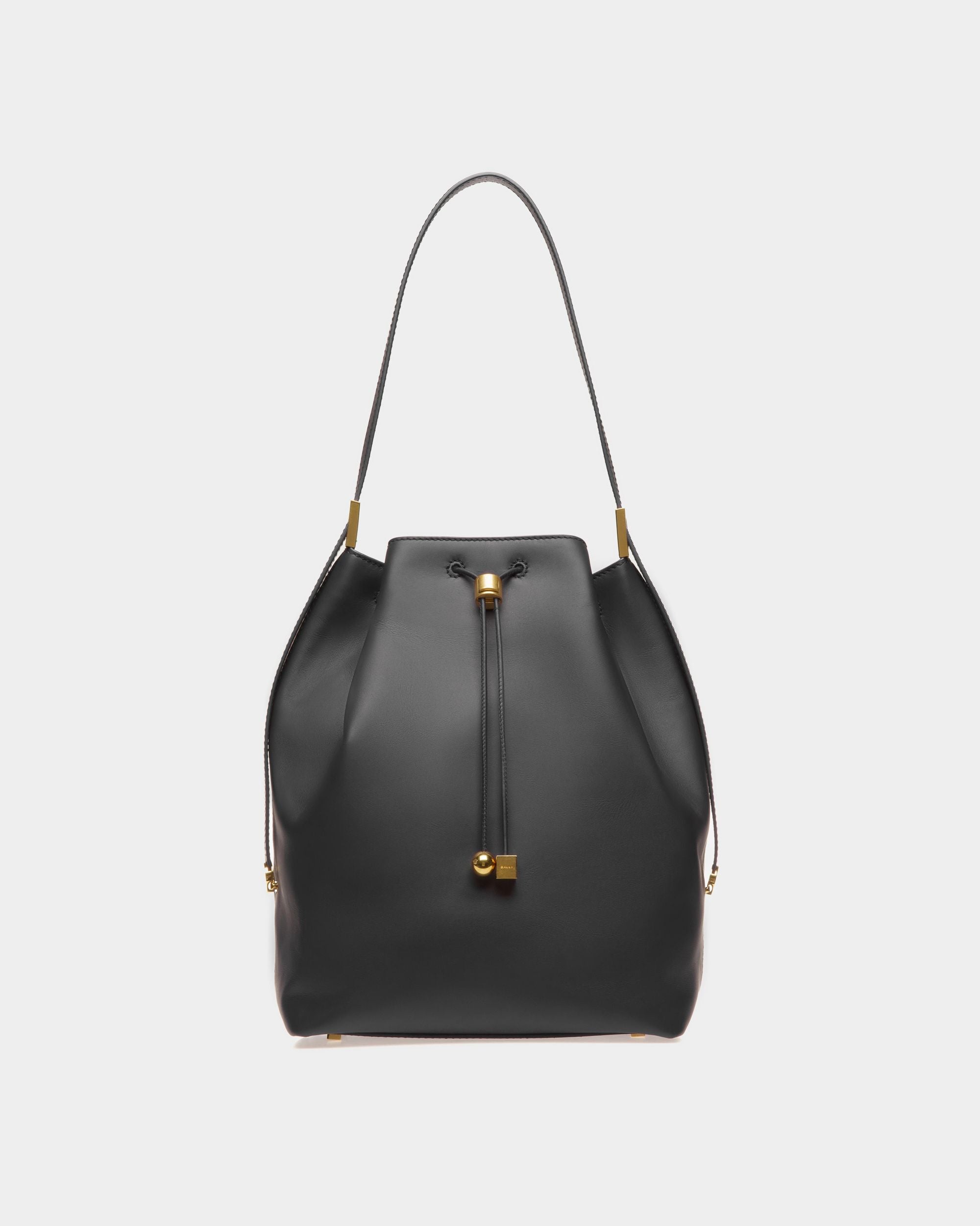 Block Tabo | Women's Bag | Black Leather | Bally | Still Life Front