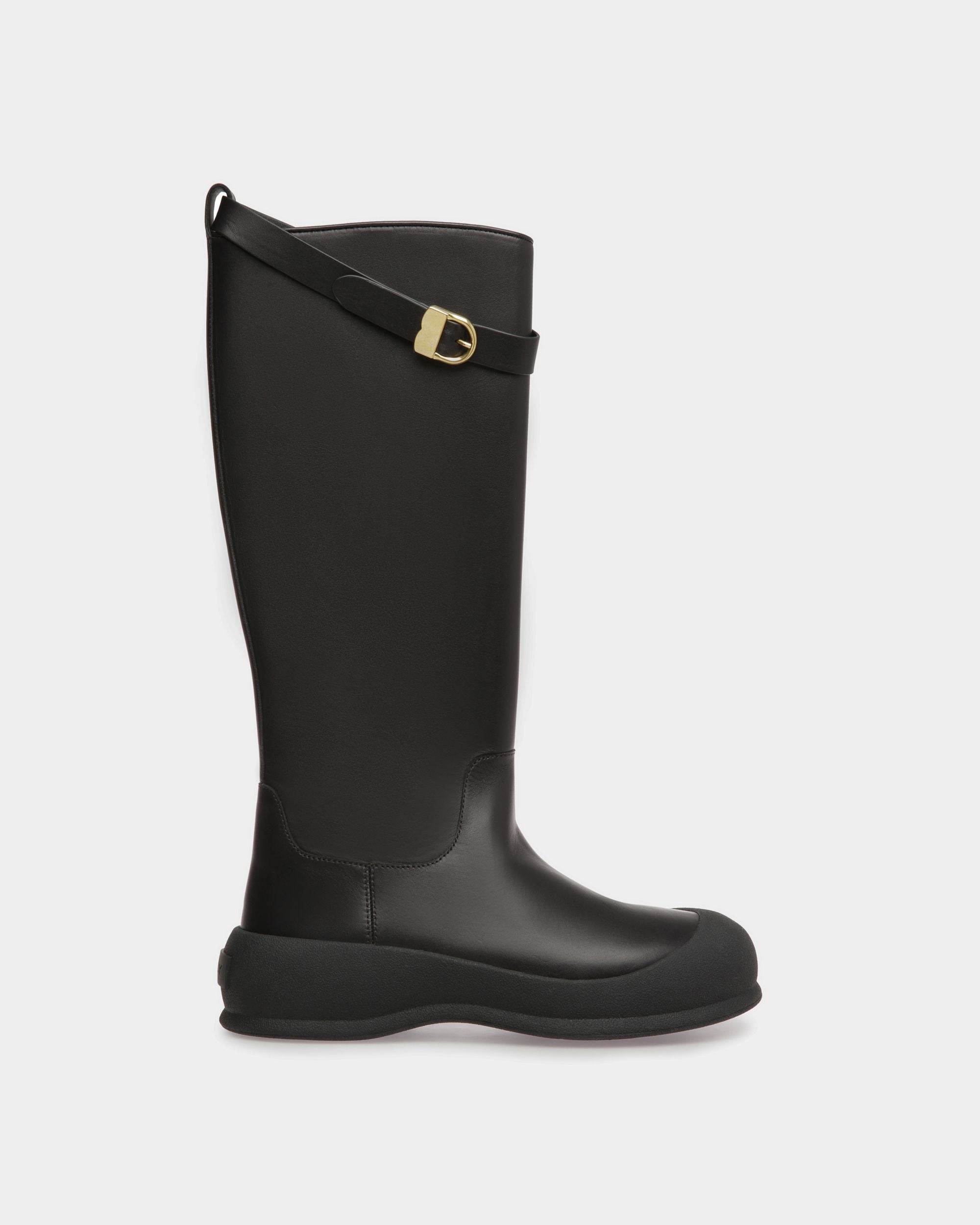 Clyve | Women's Boots | Black Leather | Bally | Still Life Side