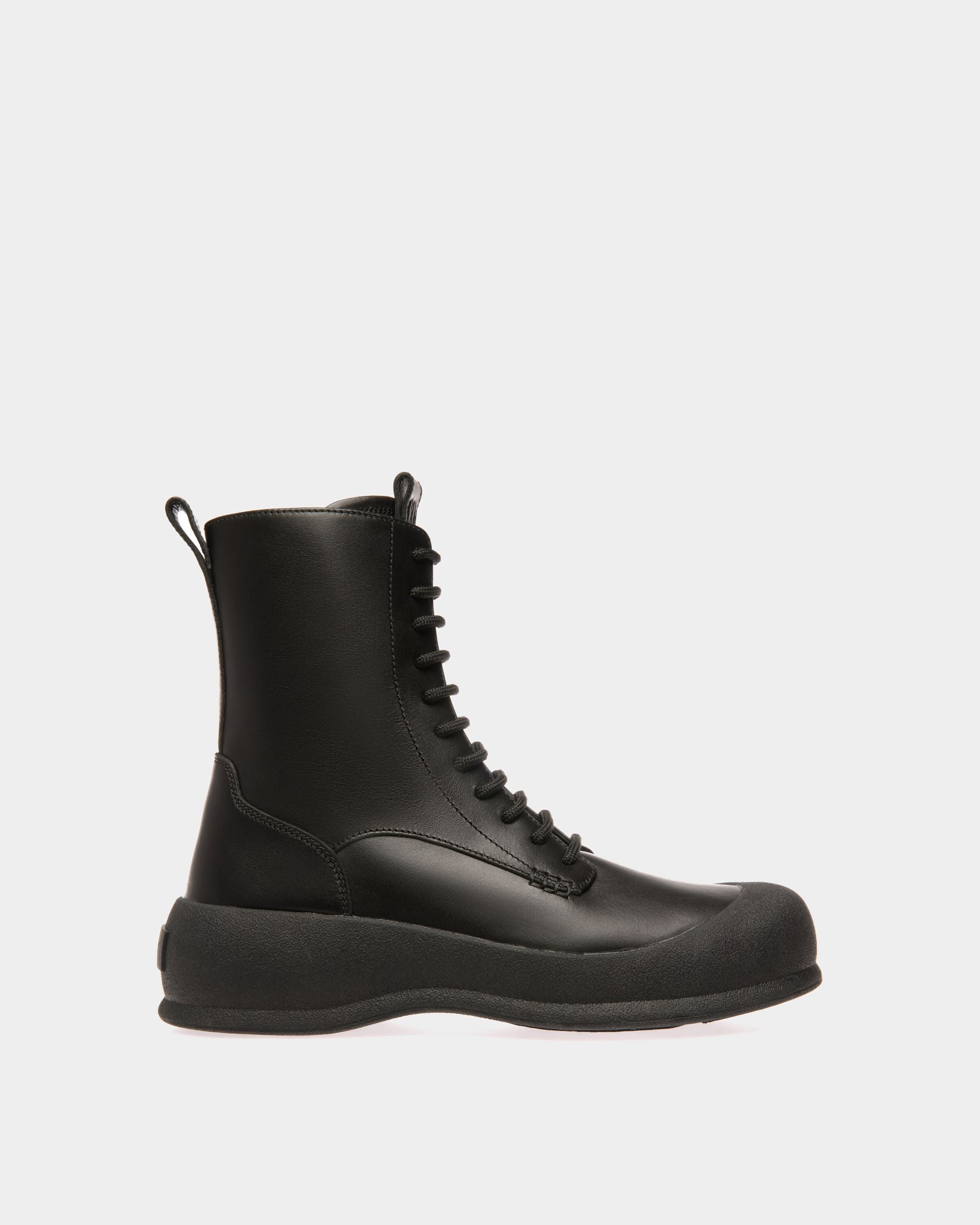 Celsyo | Women's Booties | Black Leather | Bally | Still Life Side