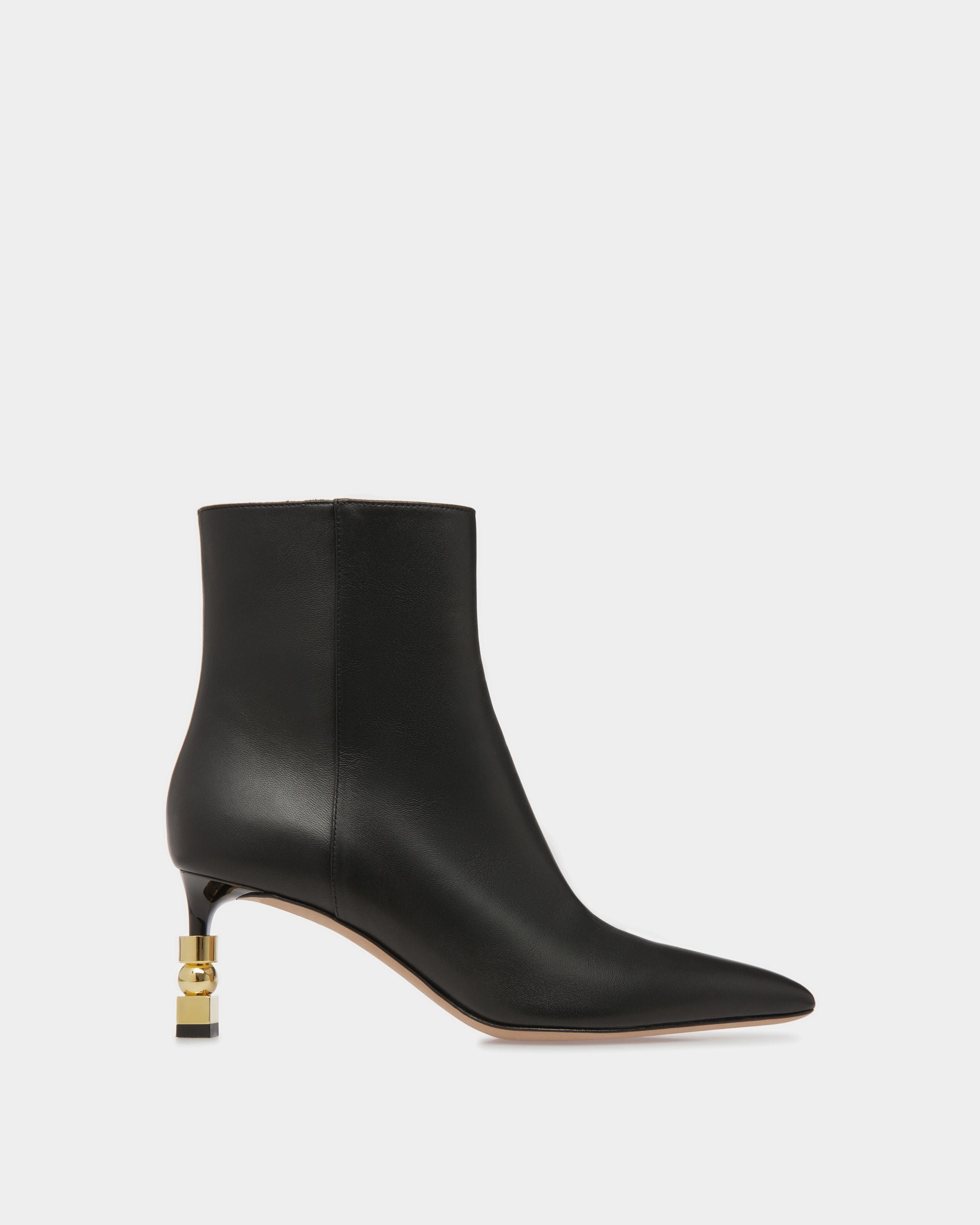 Helena 65 | Women's Booties | Black Leather | Bally | Still Life Side