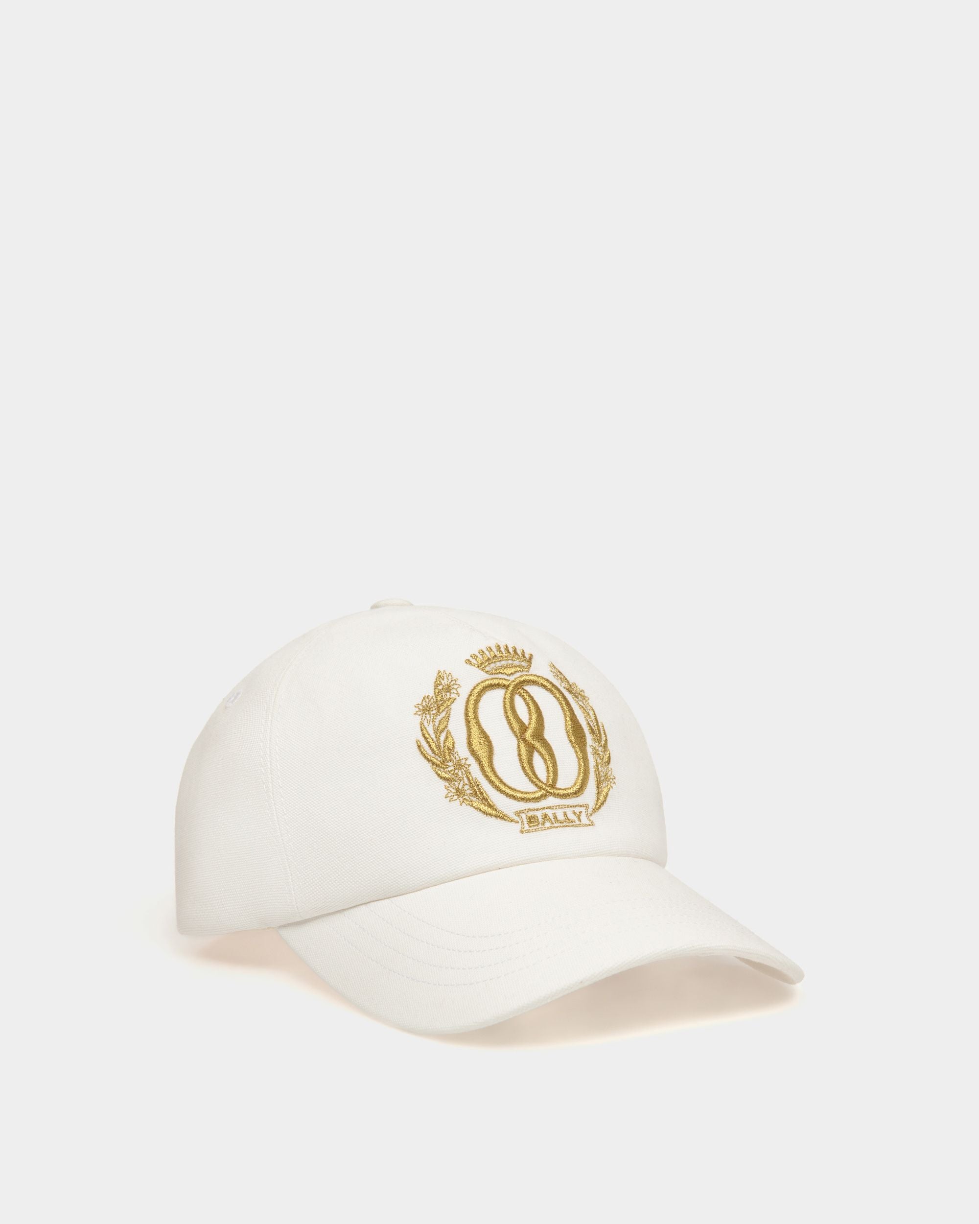 Women's Baseball Hat in White Cotton | Bally | Still Life Front