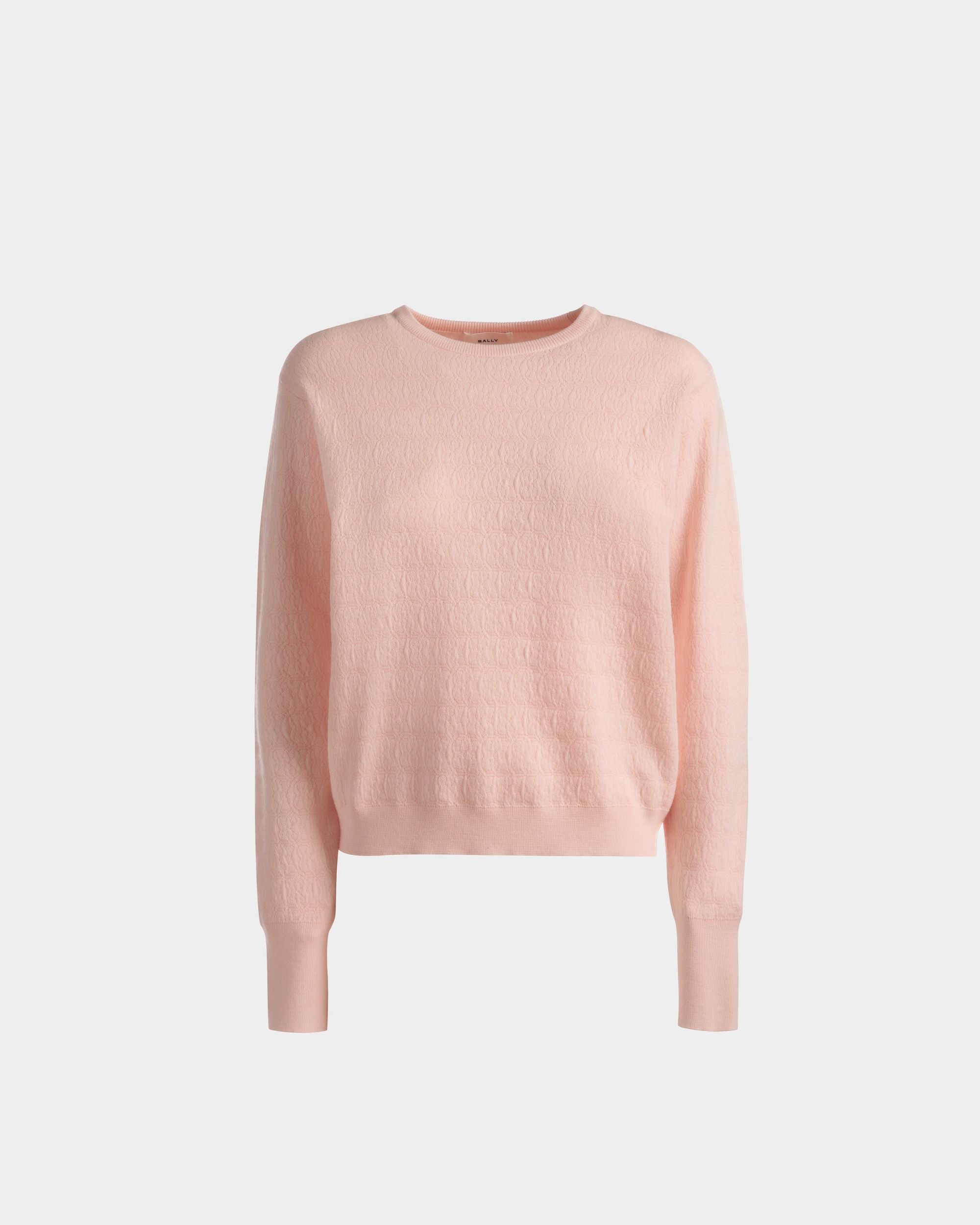 Crew Neck Sweater | Women's Sweater | Dusty Petal Wool | Bally | Still Life Front
