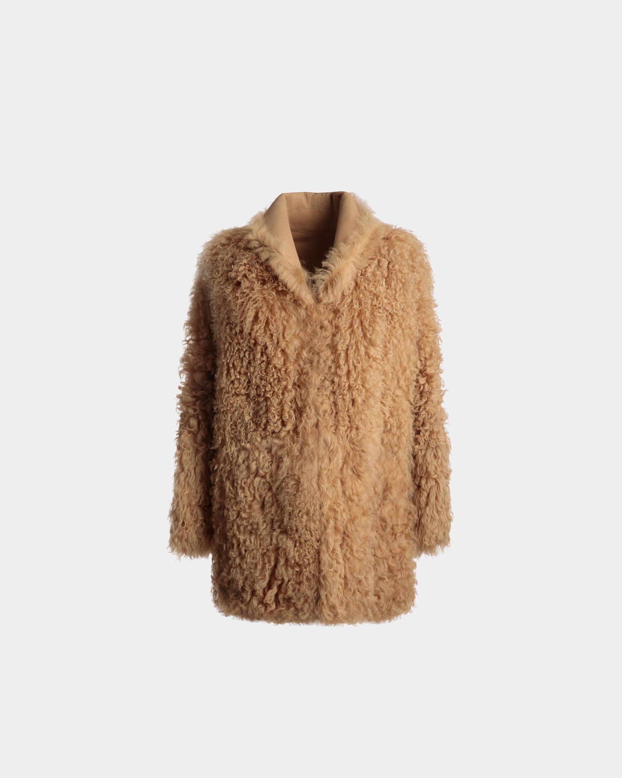 Shaggy Jacket | Women's Outerwear | Brown Shearling | Bally | Still Life Front