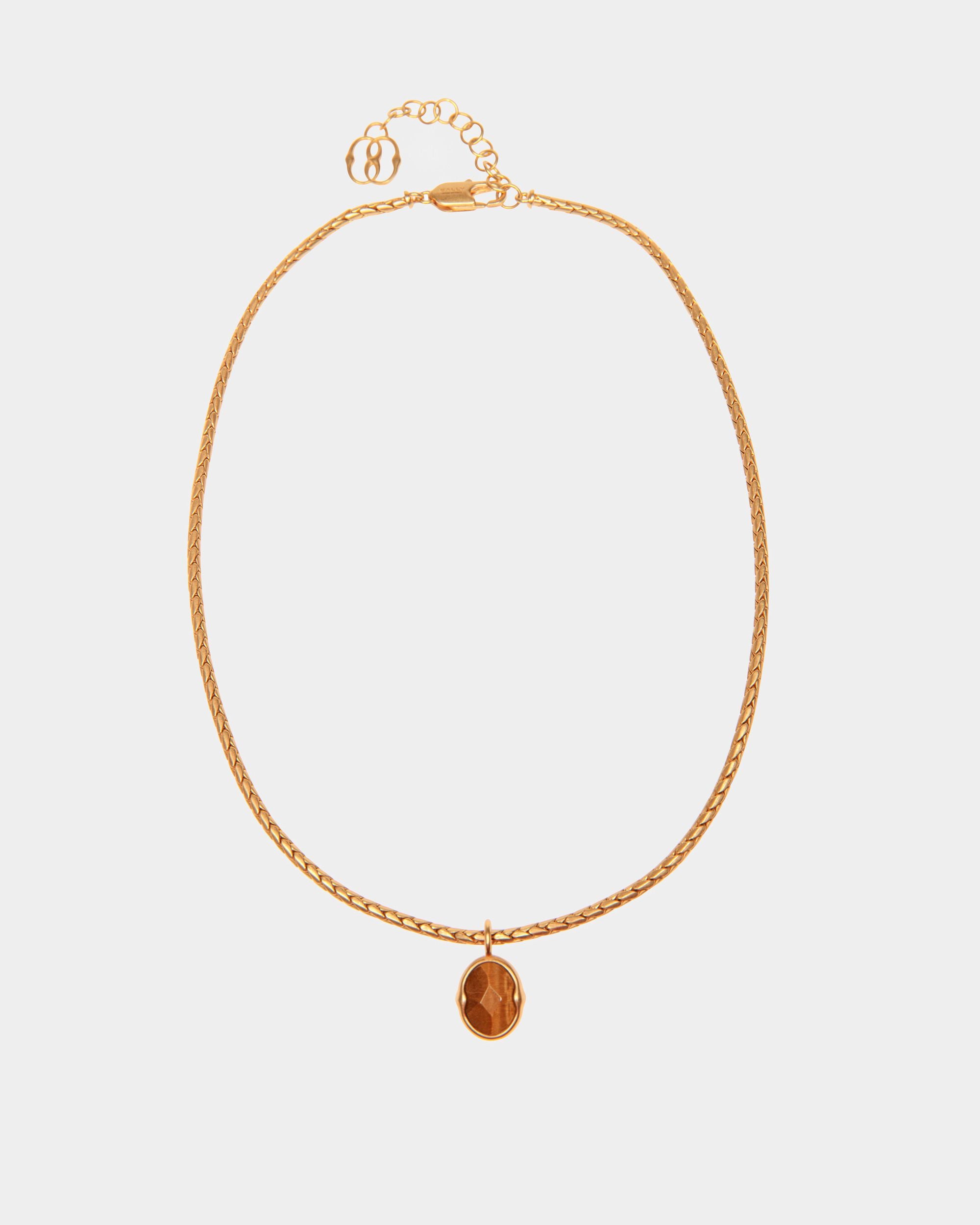 Women's Frame Outline Necklace With A Snake Chain | Bally | Still Life Front