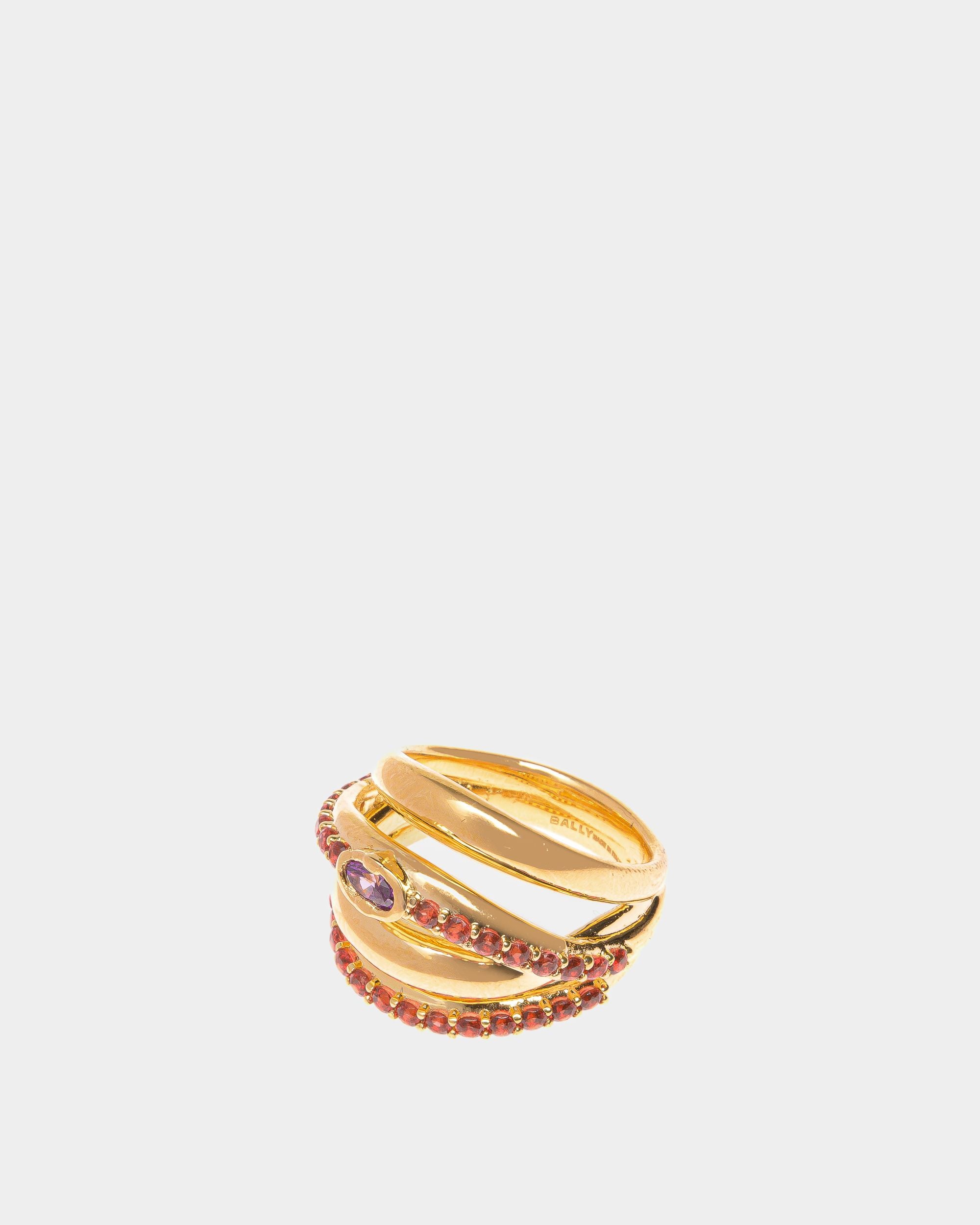 Evening Ring | Women's Ring | Gold Brass | Bally | Still Life Front