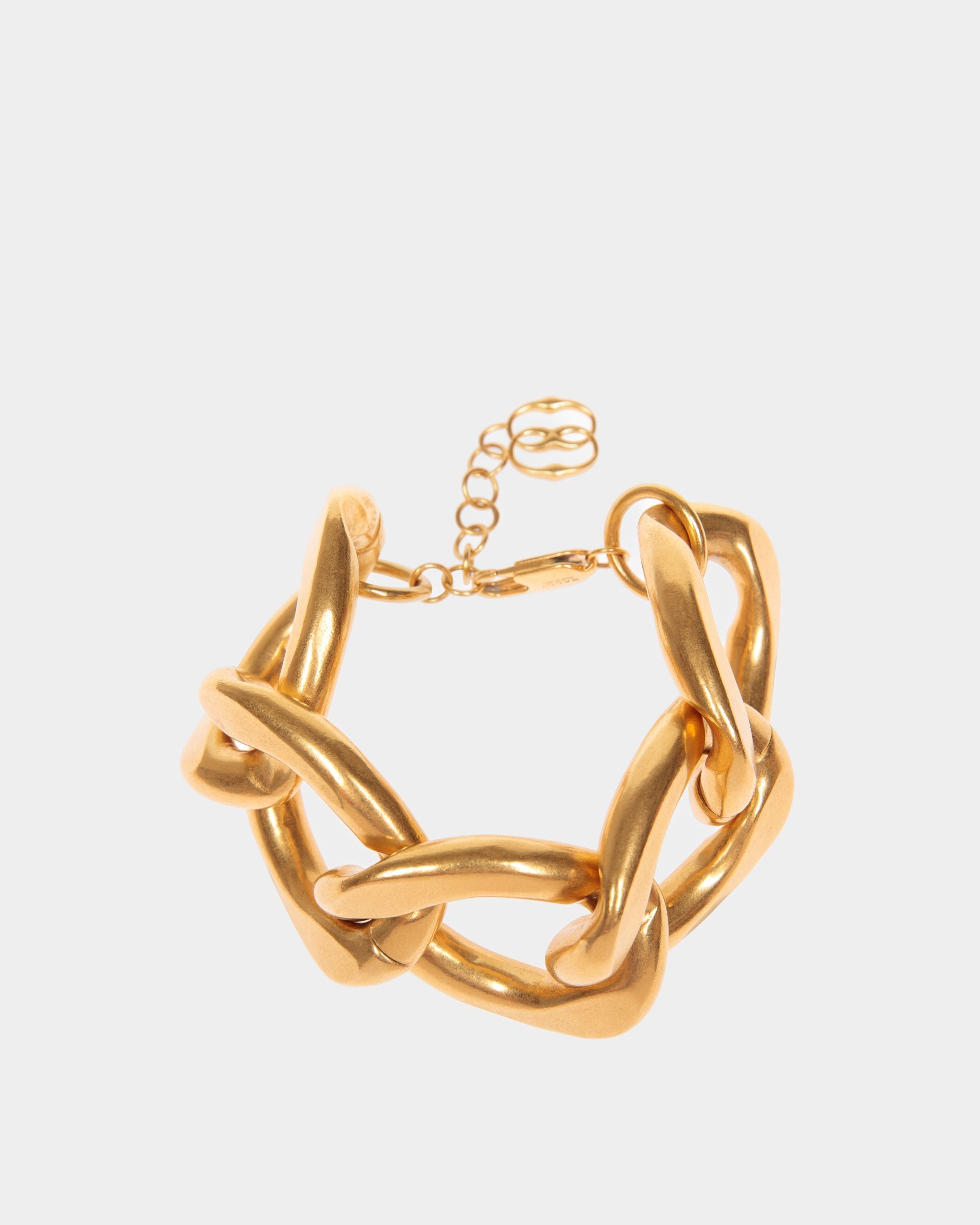 Chain Bracelet | Women's Bracelet | Hammered Gold | Bally | Still Life Front