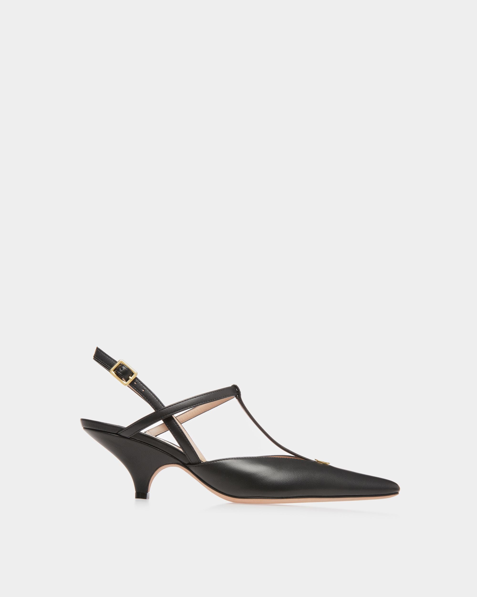 Karline | Women's Pumps | Black Leather | Bally | Still Life Side