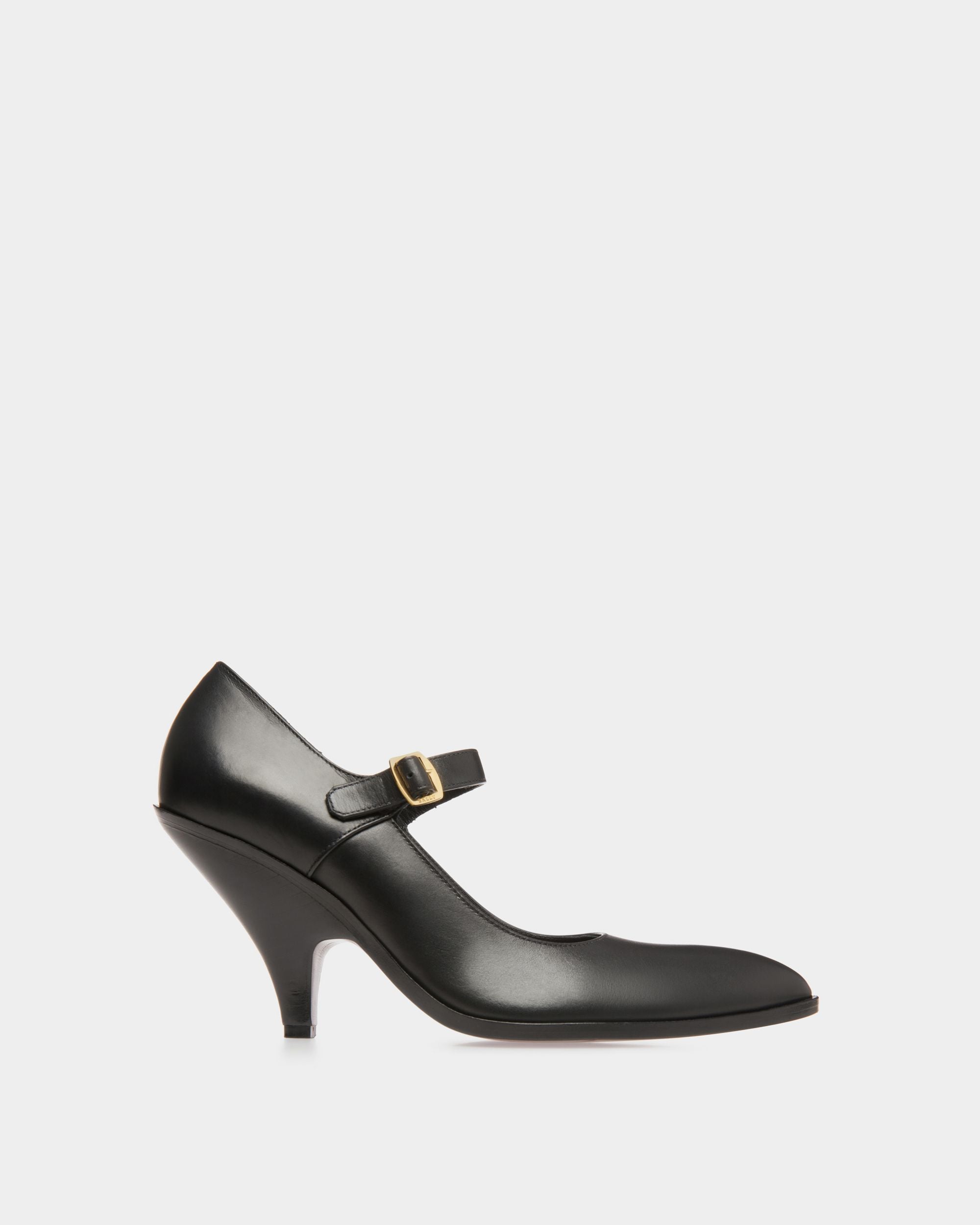 Lallie | Women's Pumps | Black Leather | Bally | Still Life Side