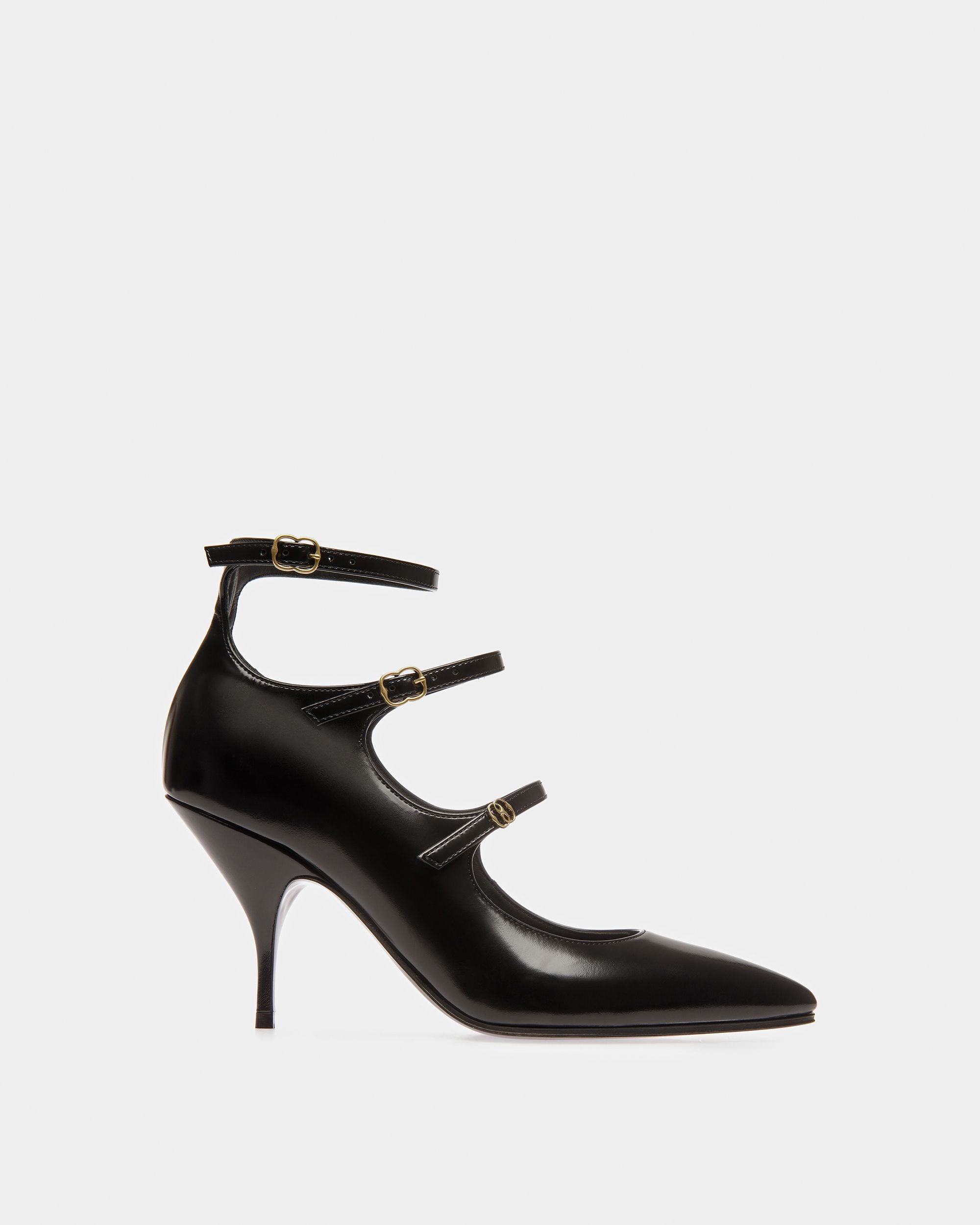 Marilou | Women's Pumps | Black Leather | Bally | Still Life Side