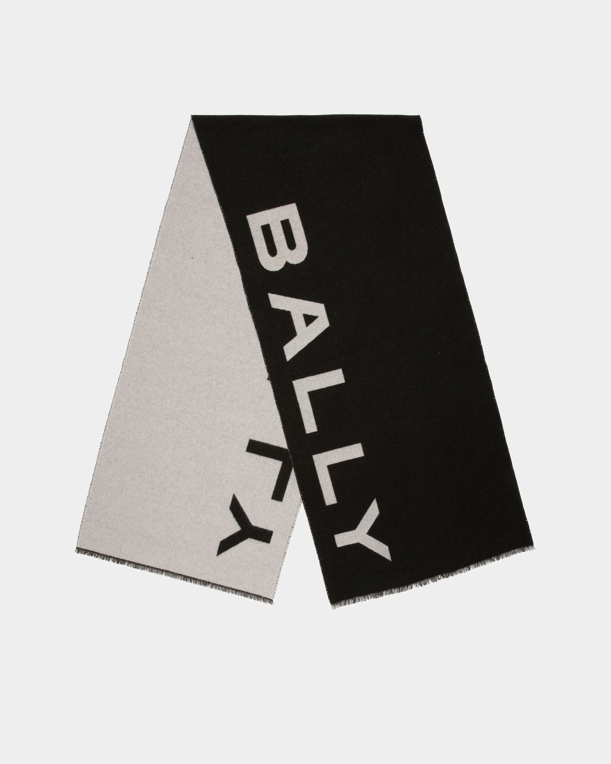 Logo Scarf | Women's Scarf | Bone And Black Fabric | Bally | Still Life Top