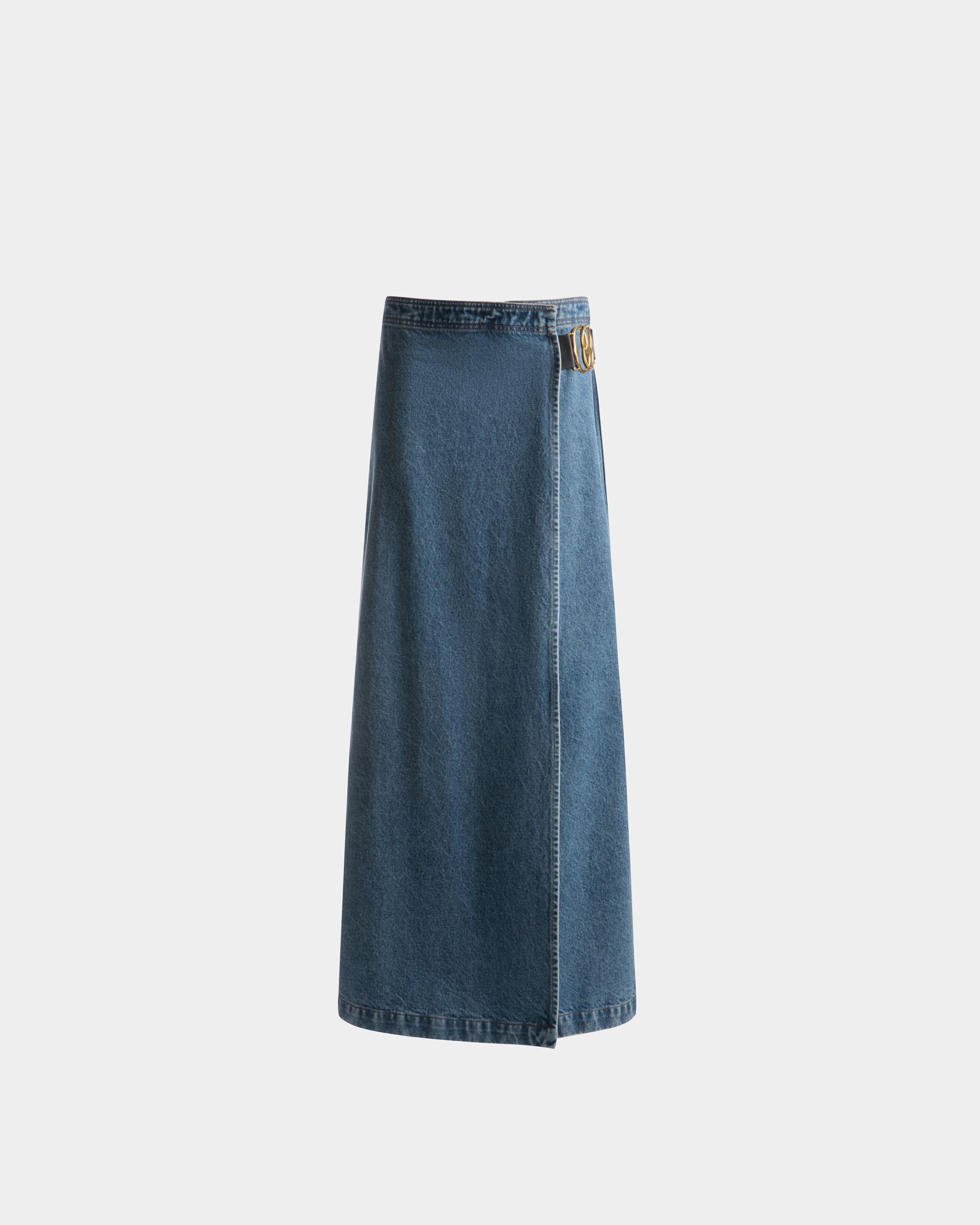 Skirt | Women's Clothing | Light Blue Denim | Bally | Still Life Front