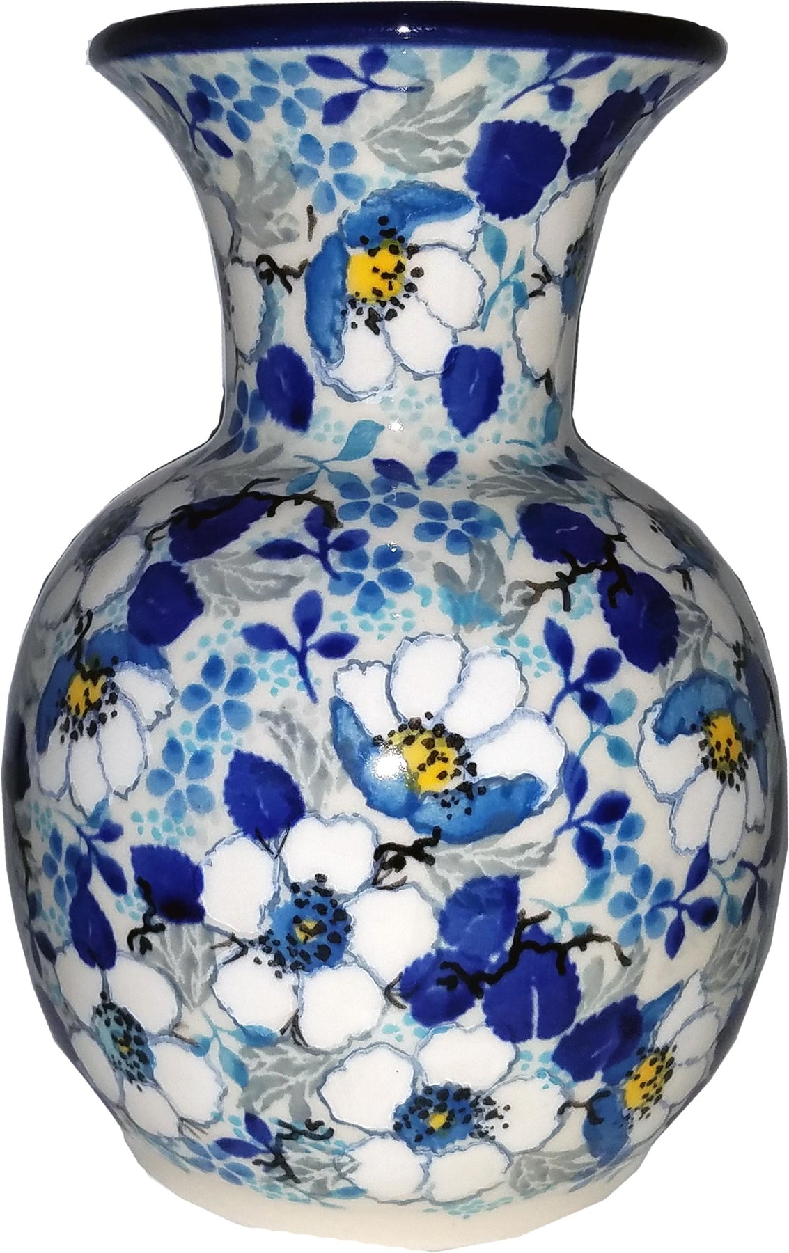 Boleslawiec Polish Pottery Ceramika Artystyczna UNIKAT 4845 Flower Vas   Polish Pottery Vase 460 U4845 1800x1800 