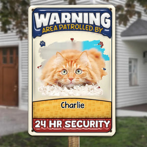Custom Photo Area Patrolled By Cats - Personalized 3D Inflated Effect Metal Sign - Gift For Cat Lovers | NA94 - Familystore