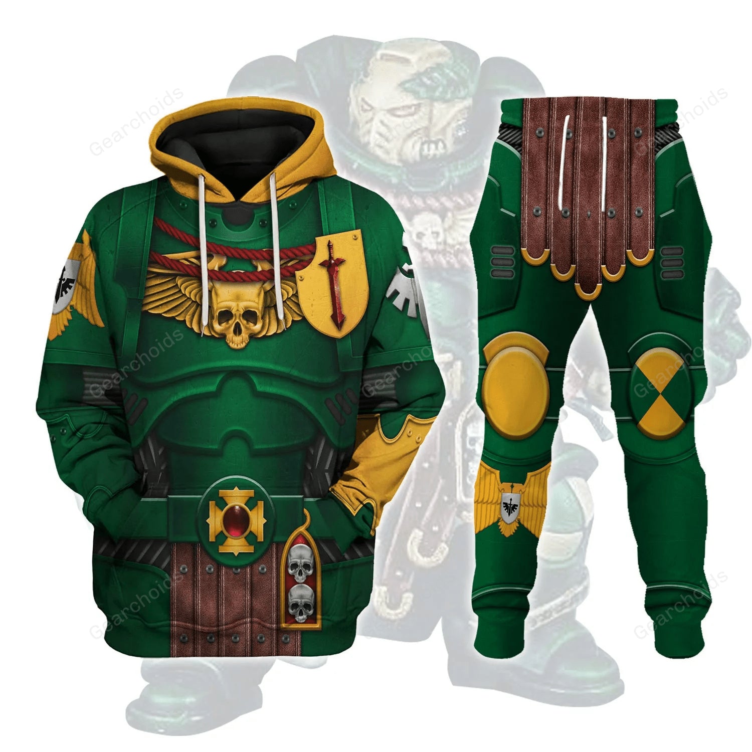 Warhammer Dark Angels Captain - Costume Cosplay Hoodie Sweatshirt Sweatpants CSWRH022