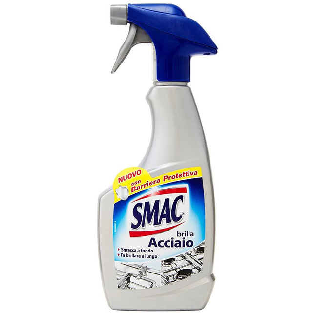 Smac Brilla Acciaio Trigger 500 ml Con Barriera Protettiva Sgrassa e B