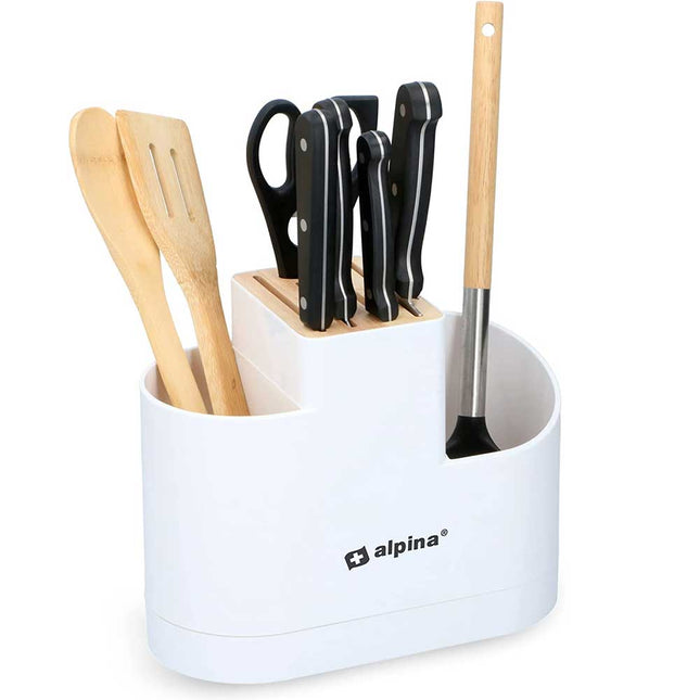 Contenitore Organizer Porta Mestoli Utensili Cucina Ceppo Portacoltell