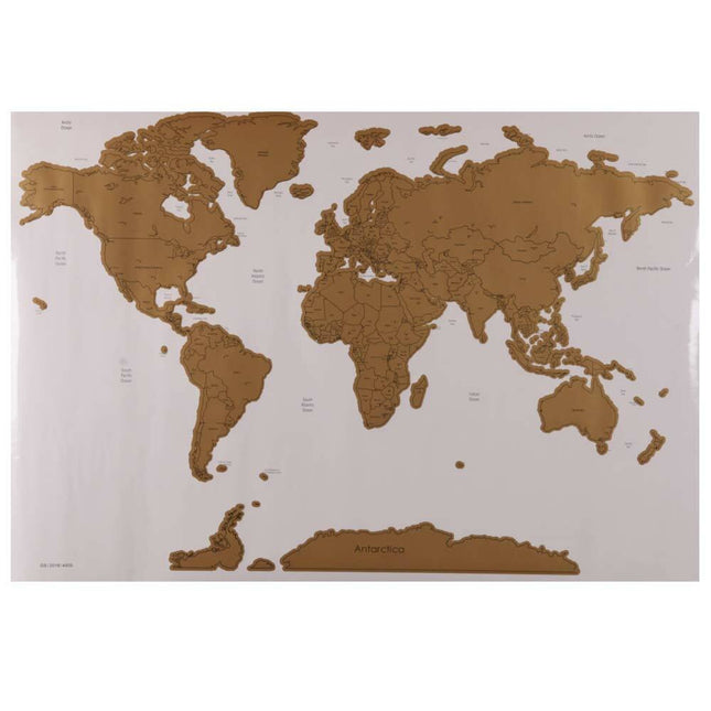 Poster Mappamondo da Grattare Cartina Geografica Mappa del Mondo 80x60