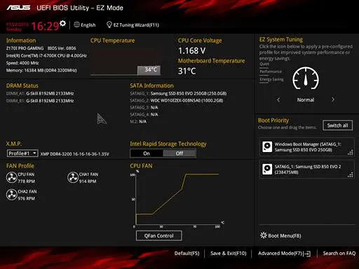 BIOS panel screenshot in Miami, Florida - Prime Tech Support
  configures a system for optimized performance.