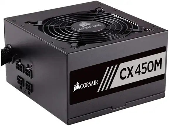 Guide of Best PSU Brands for Gamers by Prime Tech Support for Gamers Clients in Miami - Visual representation of Corsair CX450 PSU (Power Supply Unit) for gamers in Miami
