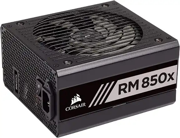 Guía de las mejores marcas de PSU para jugadores por Prime Tech Support para clientes de Gamers en Miami - Representación visual de la PSU (Unidad de fuente de alimentación) Corsair RM 850x para jugadores en Miami