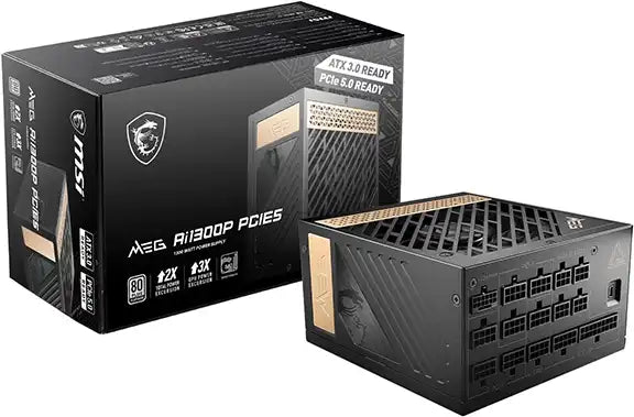 Guide of Best PSU Brands for Gamers by Prime Tech Support for Gamers Clients in Miami - Visual representation of MSI MEG Ai 1300P PSU (Power Supply Unit) for gamers in Miami