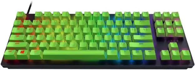 El mejor teclado mecánico por menos de 100 dólares de Prime Tech Support para clientes jugadores en Miami: representación visual que muestra el teclado Razer Huntsman Tournament Edition con un precio inferior a $100, recomendado para jugadores en Miami.