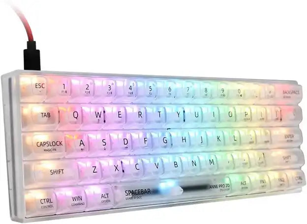El mejor teclado mecánico por menos de 100 dólares según Prime Tech Support para clientes jugadores en Miami: representación visual que muestra el teclado Anne Pro 2 con un precio inferior a $100, recomendado para jugadores en Miami.