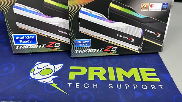 Impacto de la RAM en el rendimiento de los juegos: Los modelos más potentes para PC para juegos de Prime Tech Support para clientes de jugadores en Miami: representación visual de la memoria Trident Z5 RGB, que destaca su impacto en el rendimiento de los juegos, ofrecida a los jugadores en Miami.