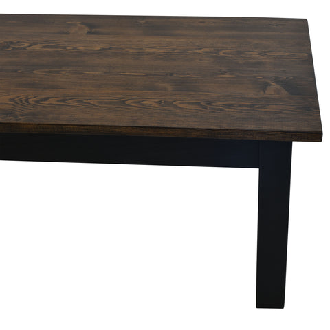 Dark Walnut And Black Coffee Table Ezekiel And Stearns