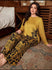 Yellow leaf Printed Full Sleeves Shirt and Printed Trouser Night Wear