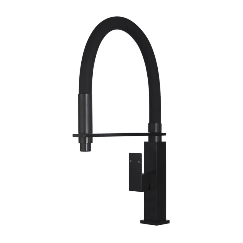 Square Matte Black Kitchen Mixer (MK01)