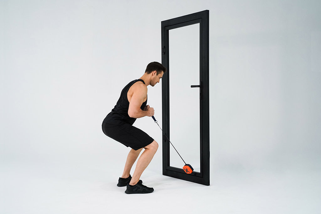 Cable Squat with smart home gym