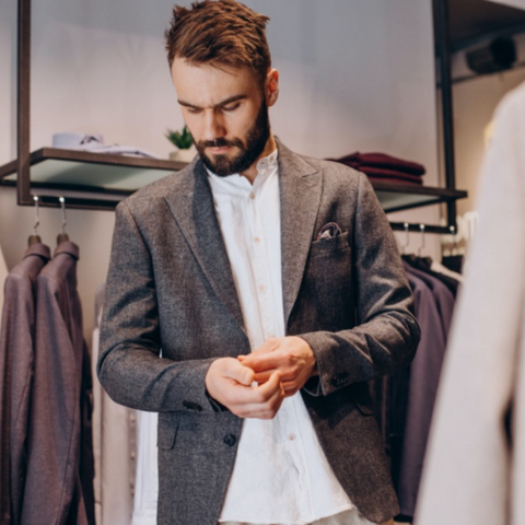 man shopping for clothes