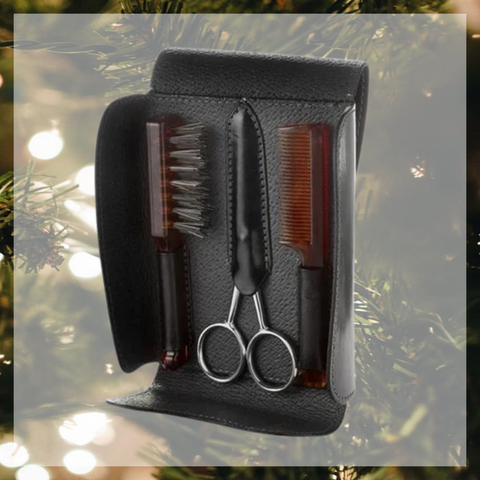 Kings Crown Leather Facial Hair Kit