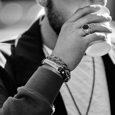 man wearing jewellery