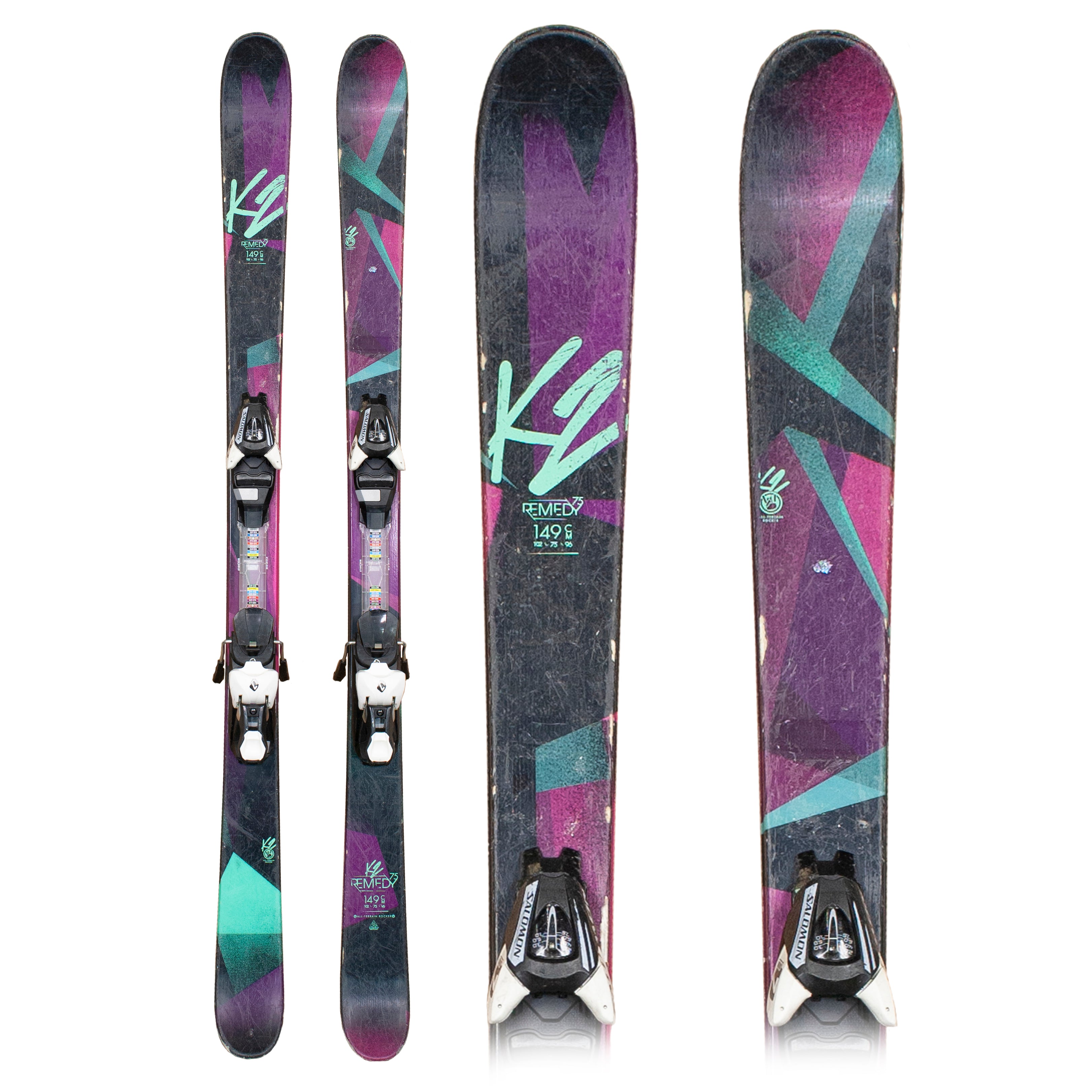 Used K2 Remedy 75 Junior Girls Skis C